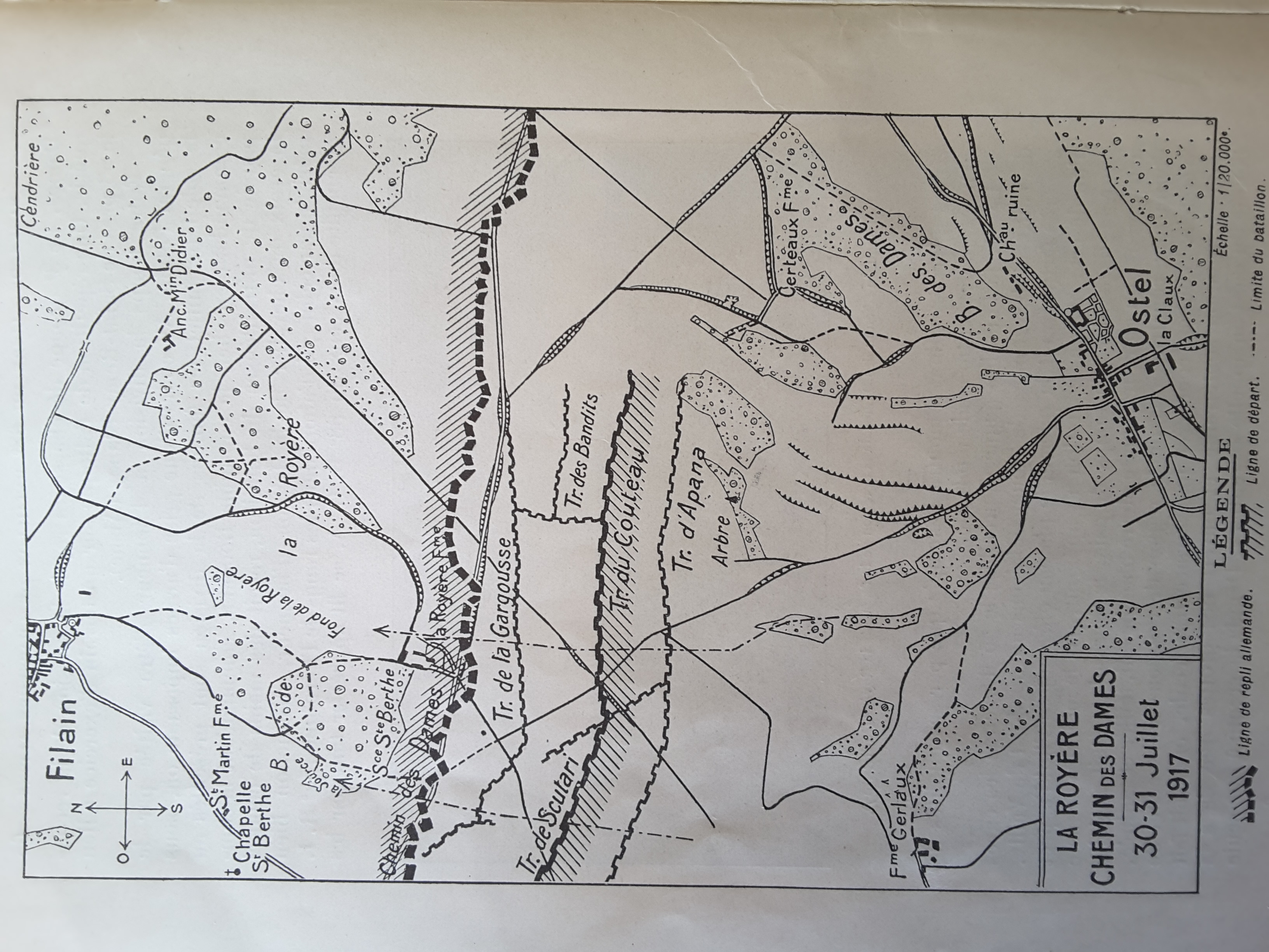 Canevas de tirs de la Royère - 30/31 Juillet 1917