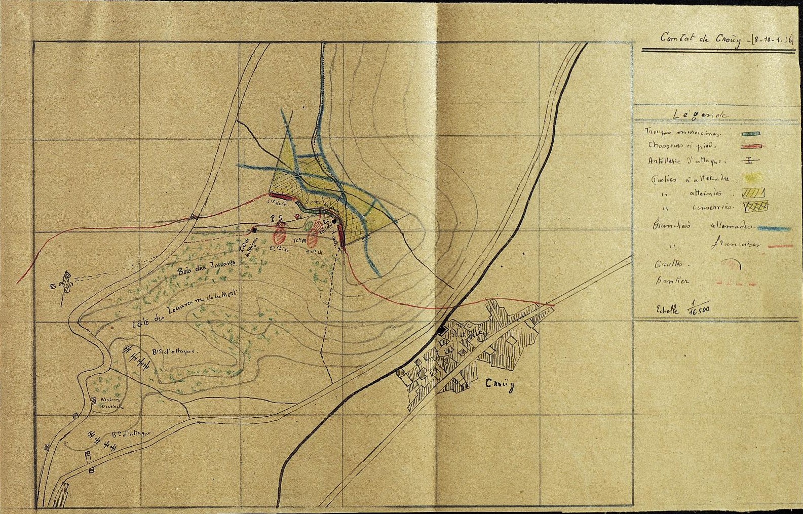 Le 55e bataillon de chasseurs à pied à Crouy les 8-9 janvier 1915