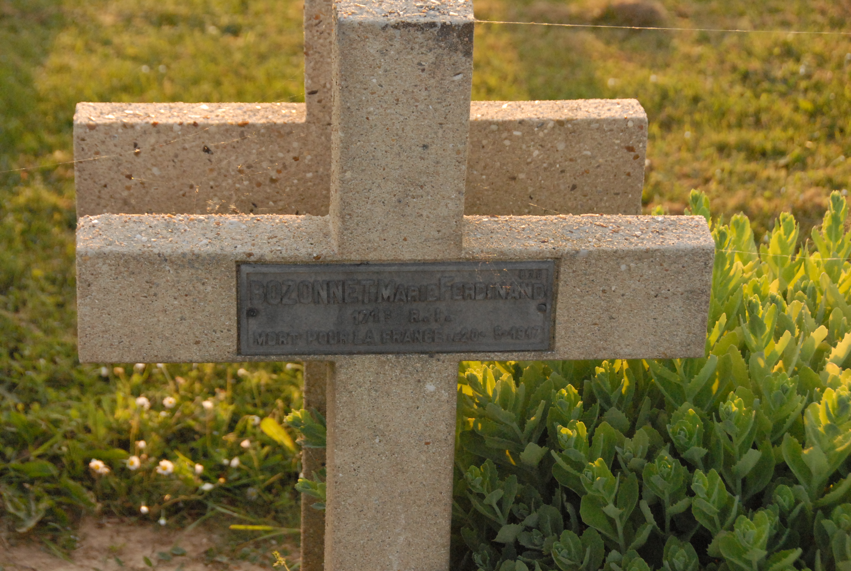 sépulture soldat BOZONNET Marie Ferdinand Paul
