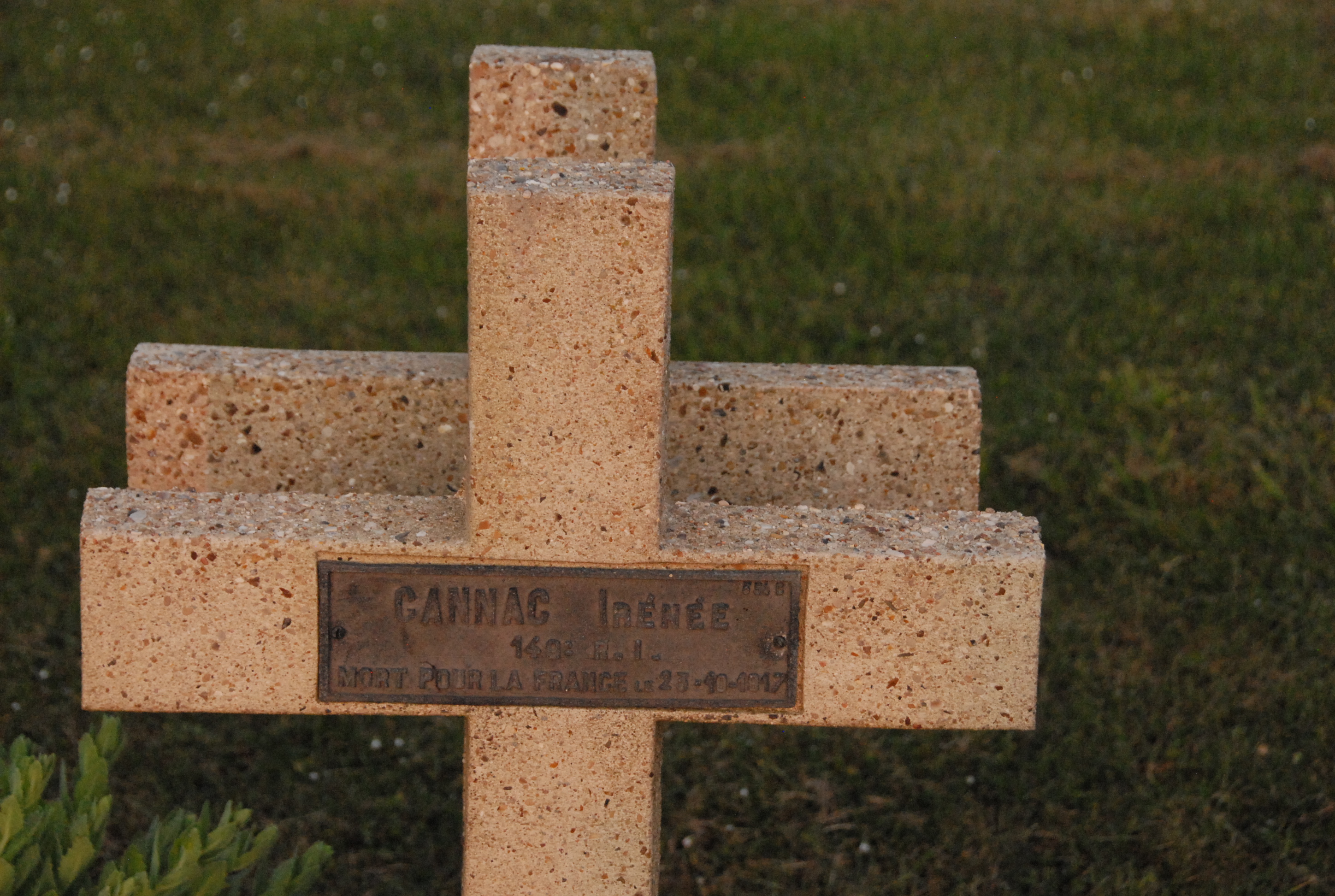 photo sépulture soldat CANNAC Irénée