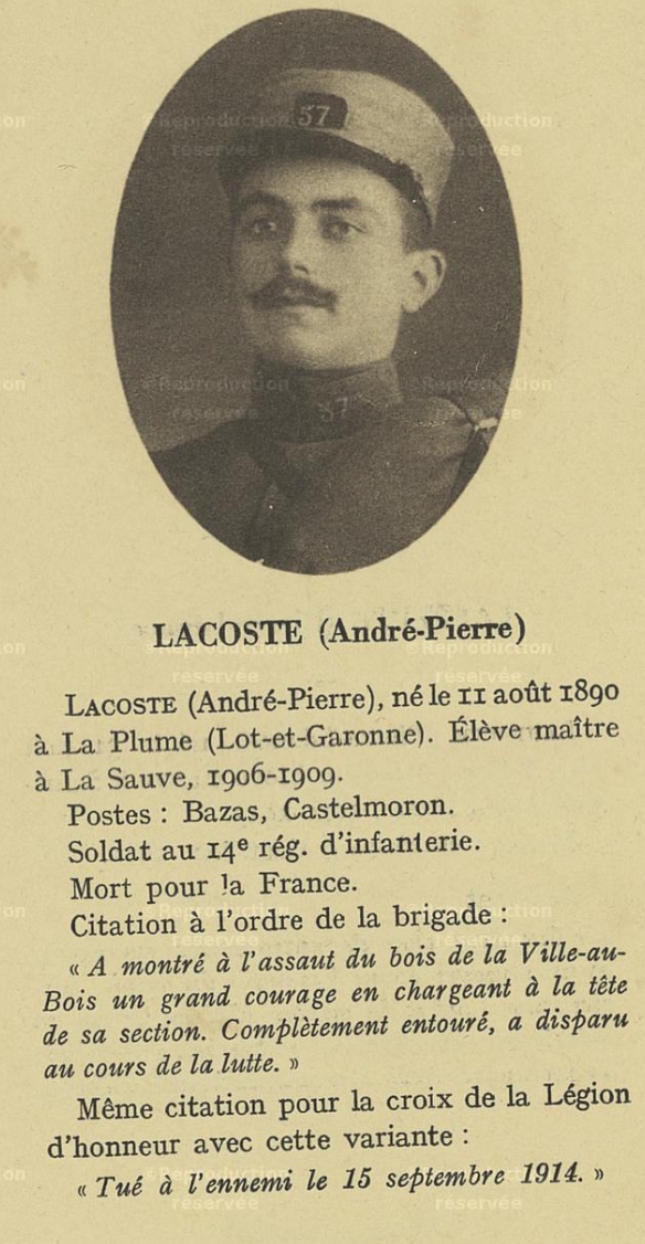 Pierre André LACOSTE