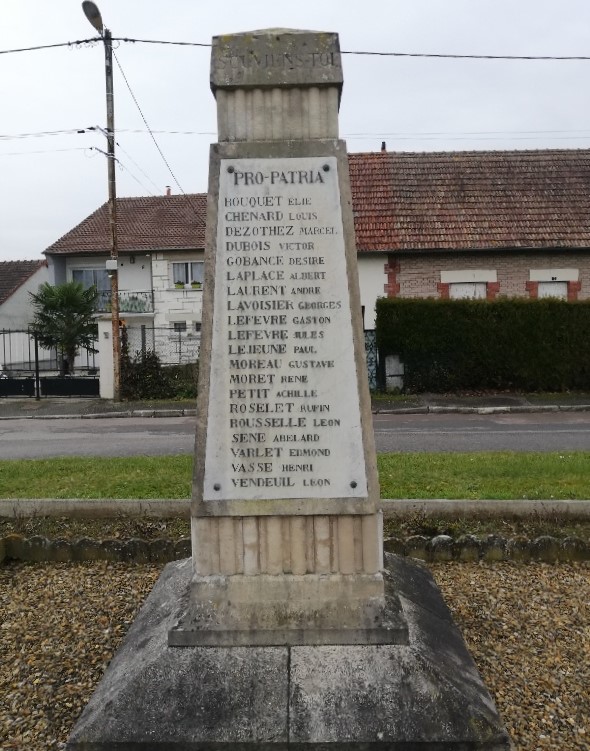 Monument aux morts Bazoches (Aisne)
