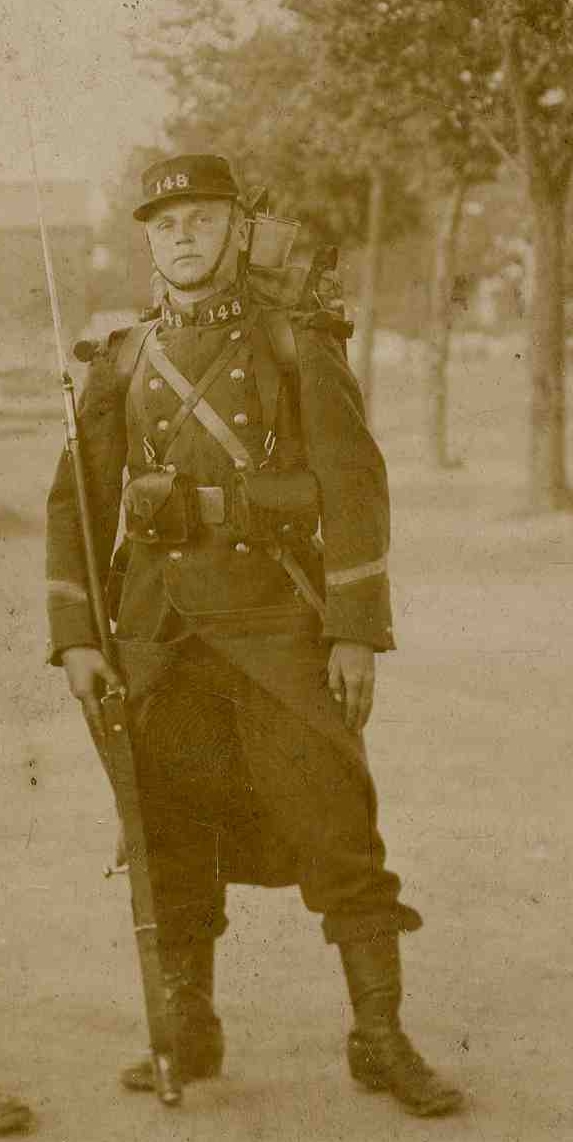 Lucien Nicloux soldat de 1ère classe au 148e régiment d'infanterie