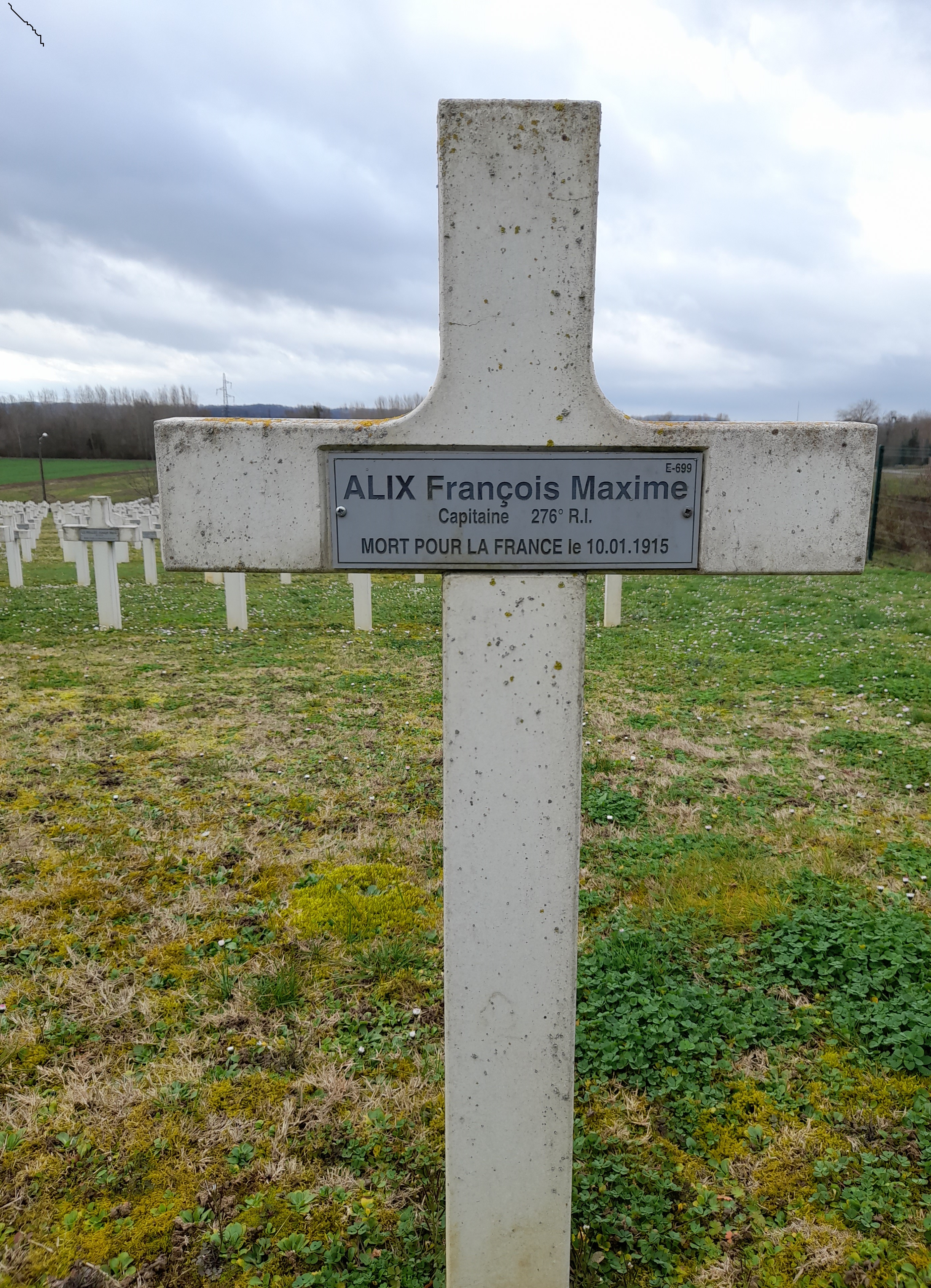 Alix François Maxime sépulture à Crouy (Aisne)