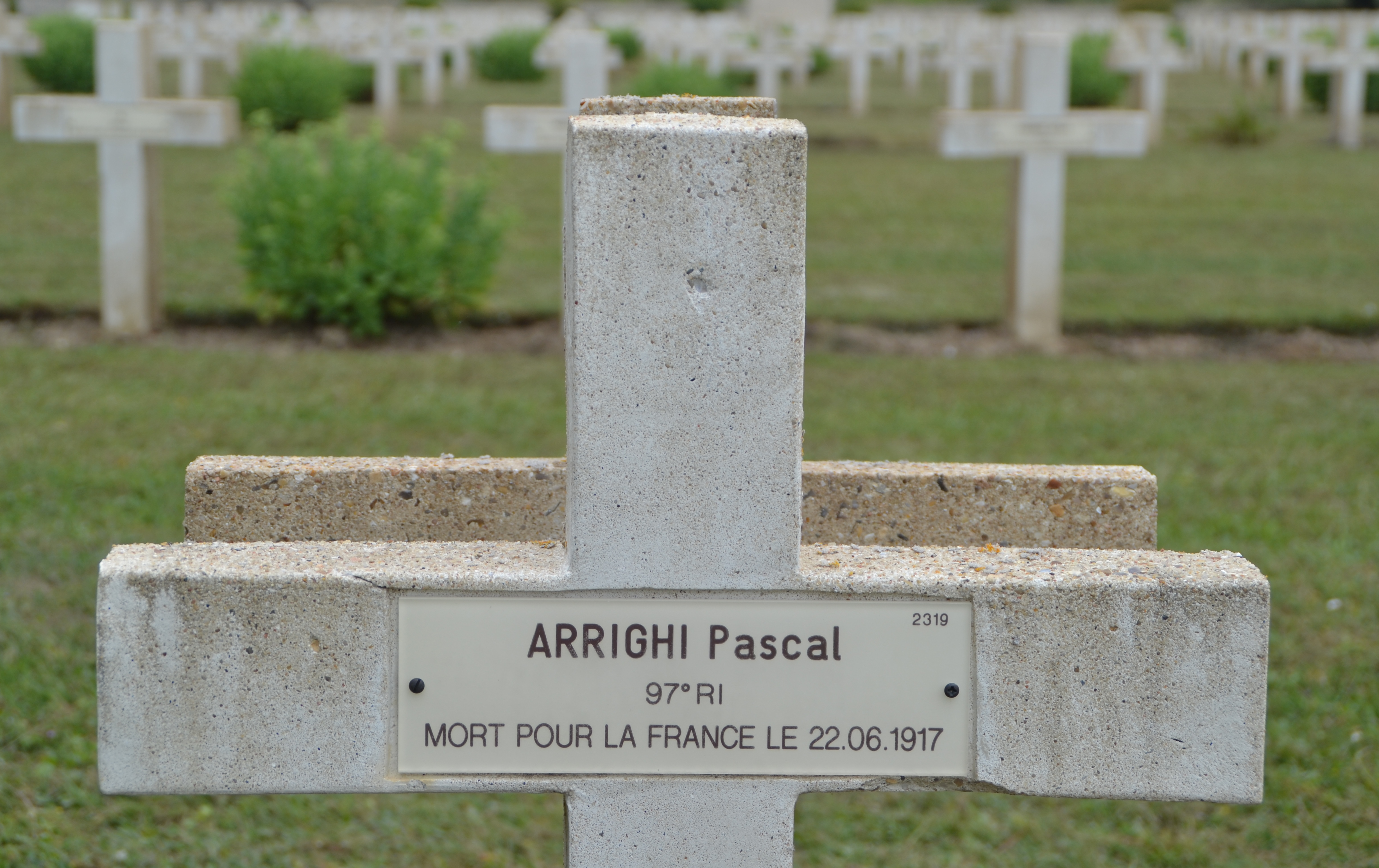 Arrighi Pascal sépulture à Soupir 1 (Aisne)