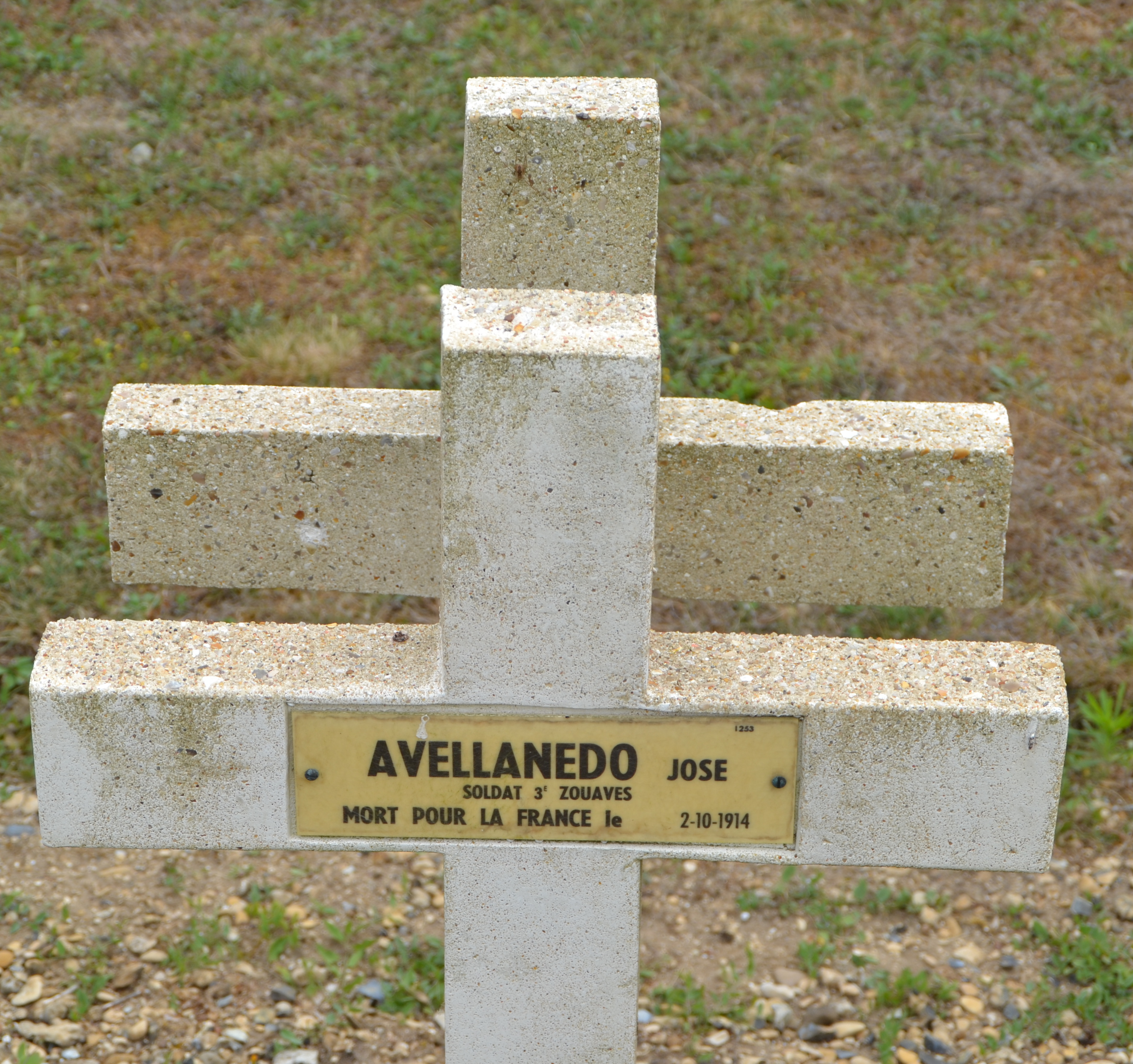 Avellaneda José sépulture à Soupir 2 (Aisne)