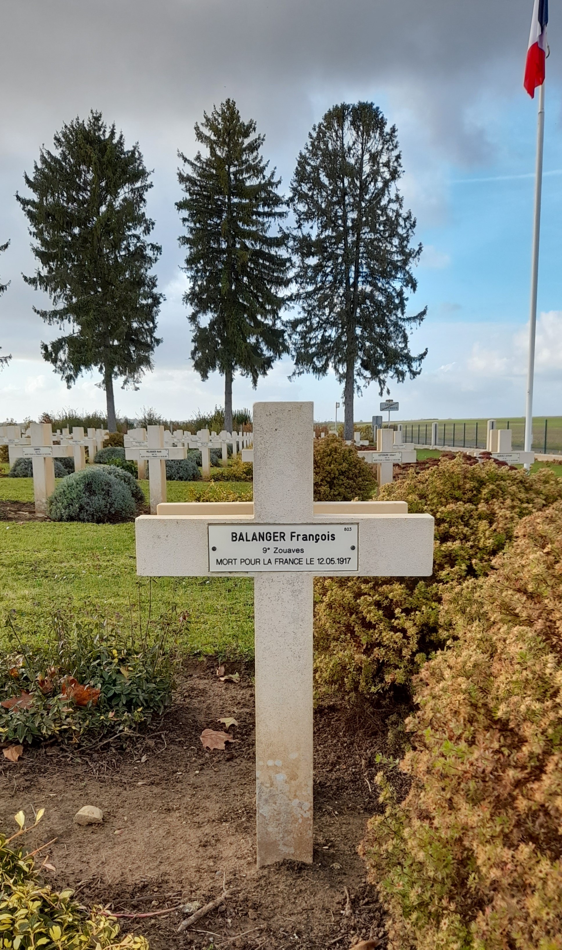 Balanger François sépulture à Cerny en Laonnois 