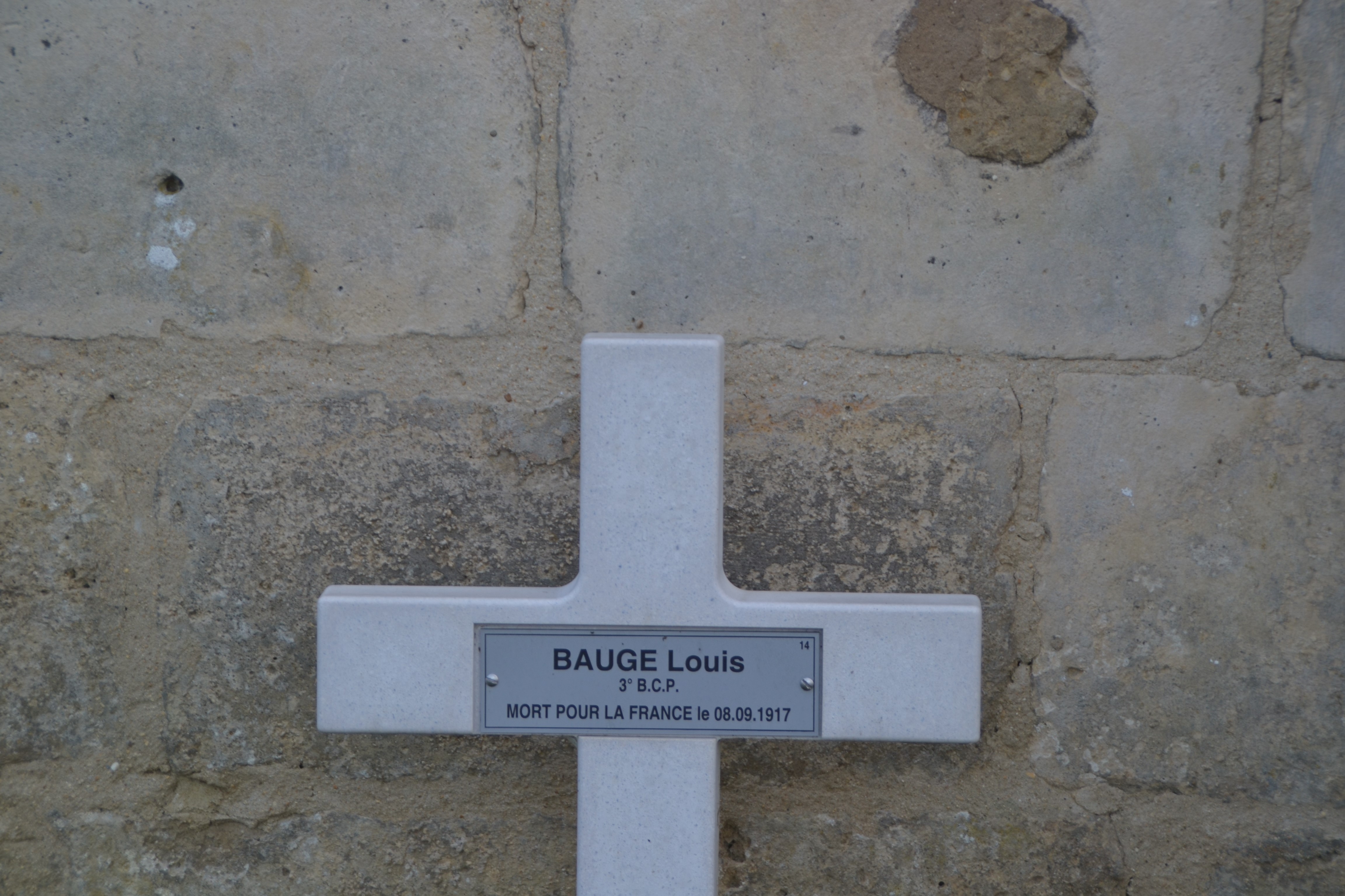 Bauge Louis sépulture à Vénizel (Aisne)
