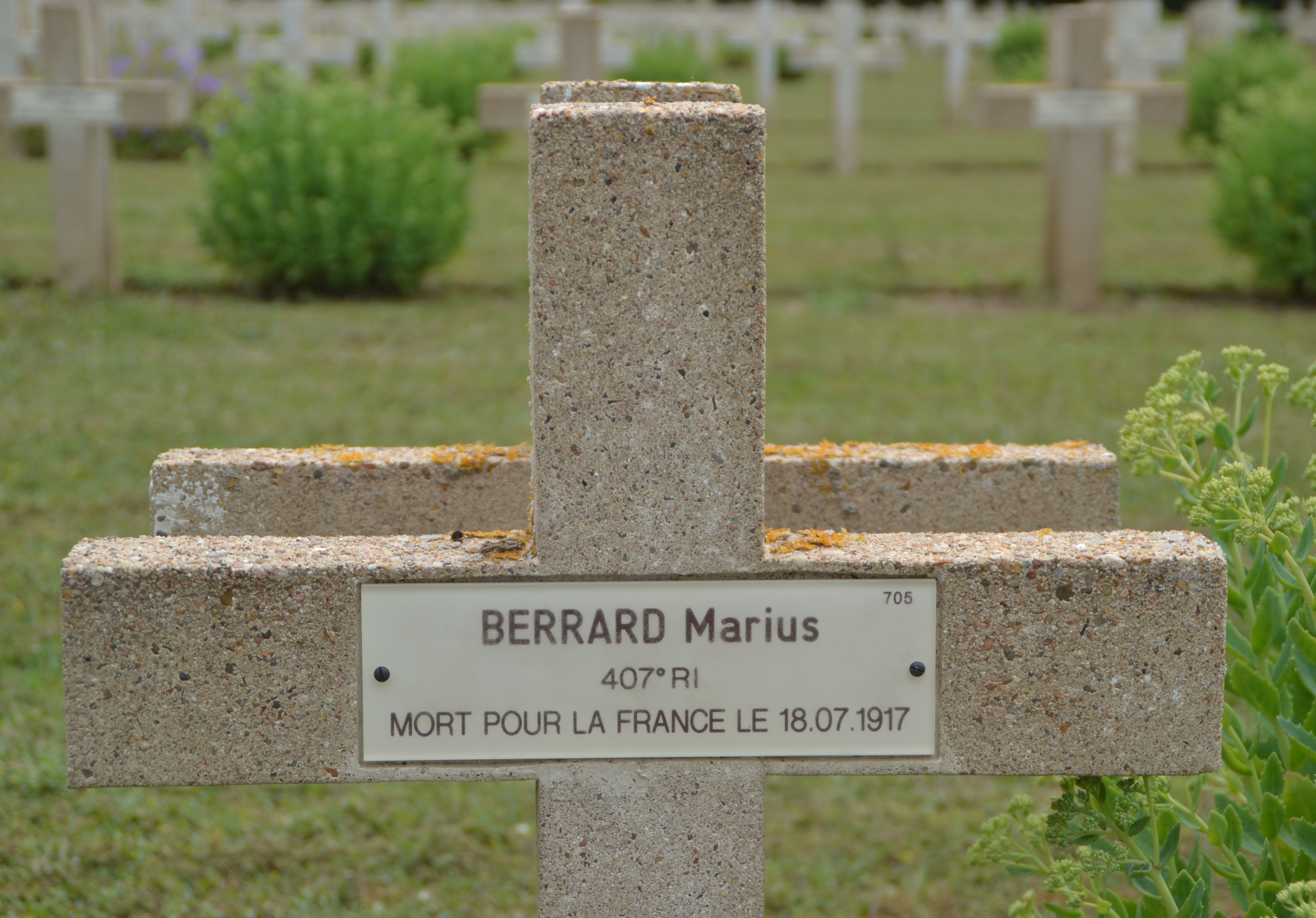 Berrard Marius sépulture à Soupir 1 (Aisne)