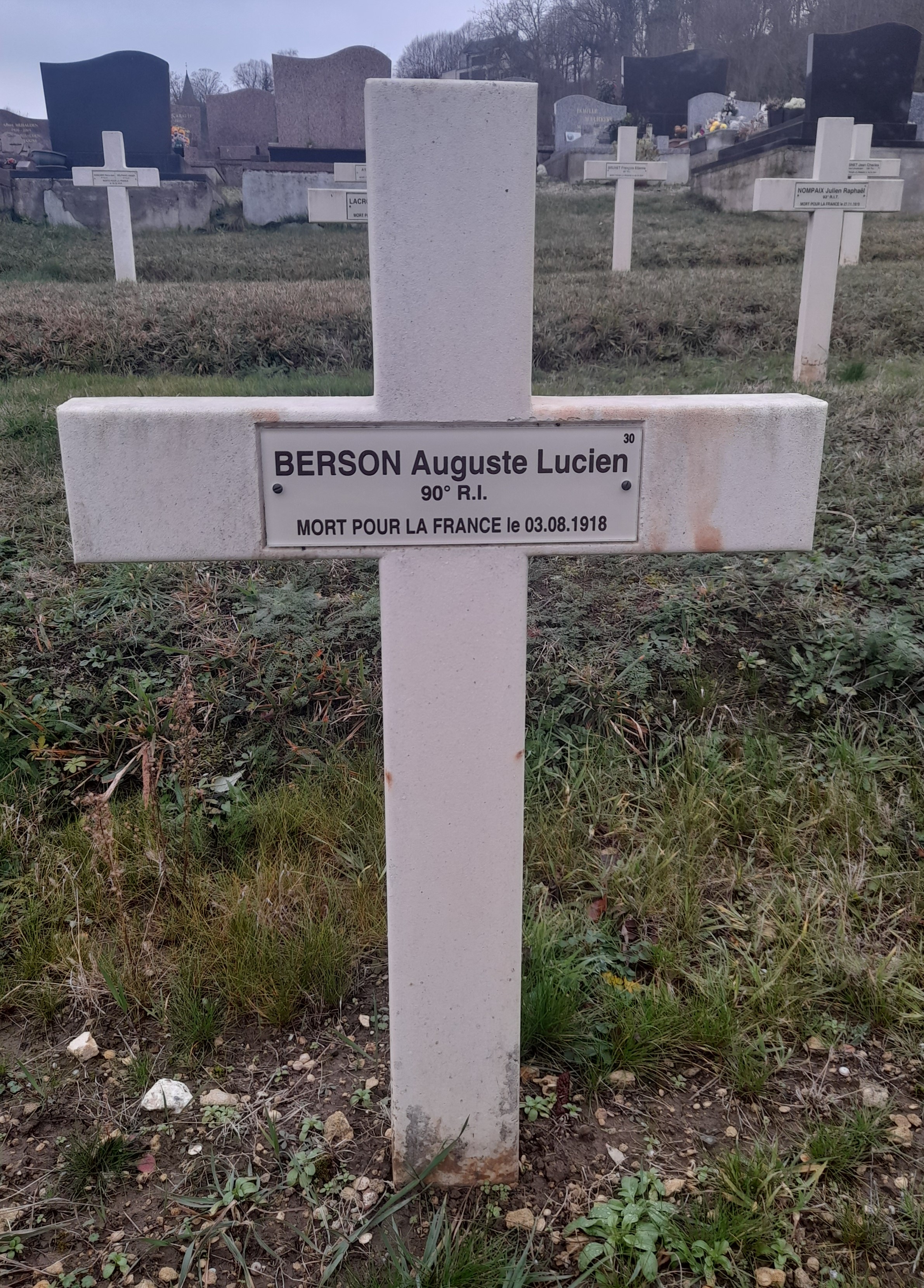 Berson Auguste Lucien sépulture à Acy (02)