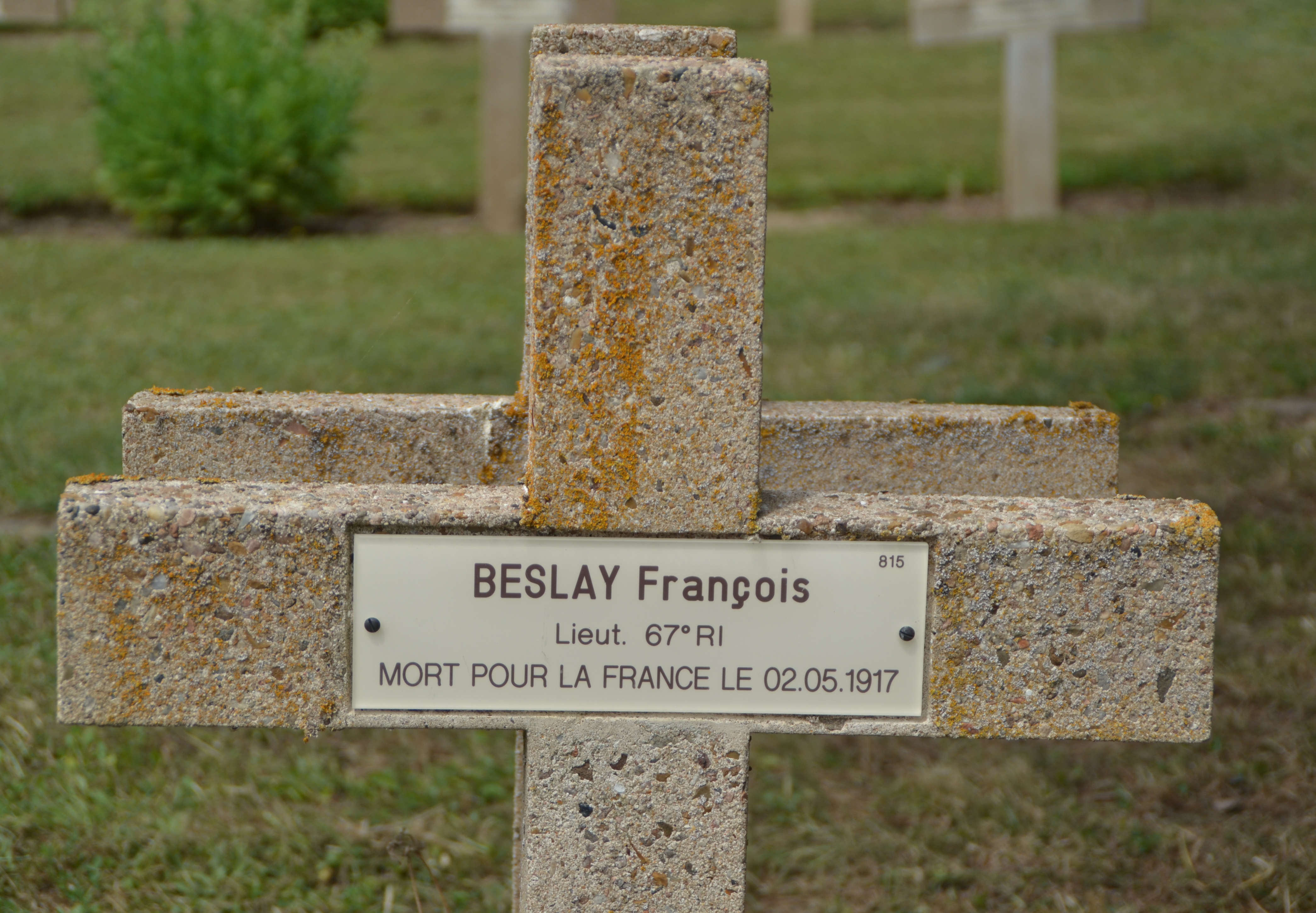 Beslay François sépulture à Soupir 1 (Aisne)