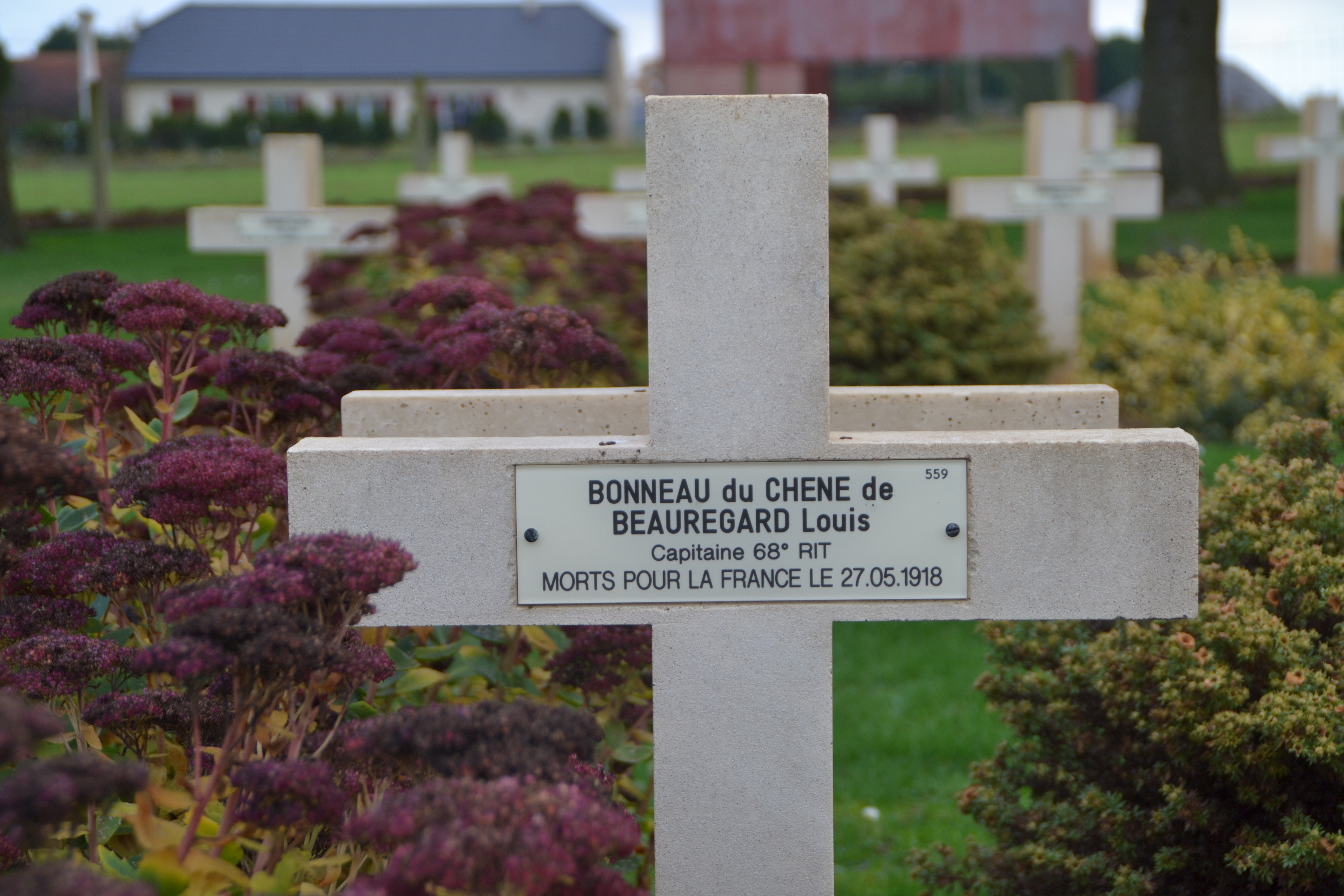 Bonneau du Chesne de Beauregard Louis sépulture à Cerny en Laonnois
