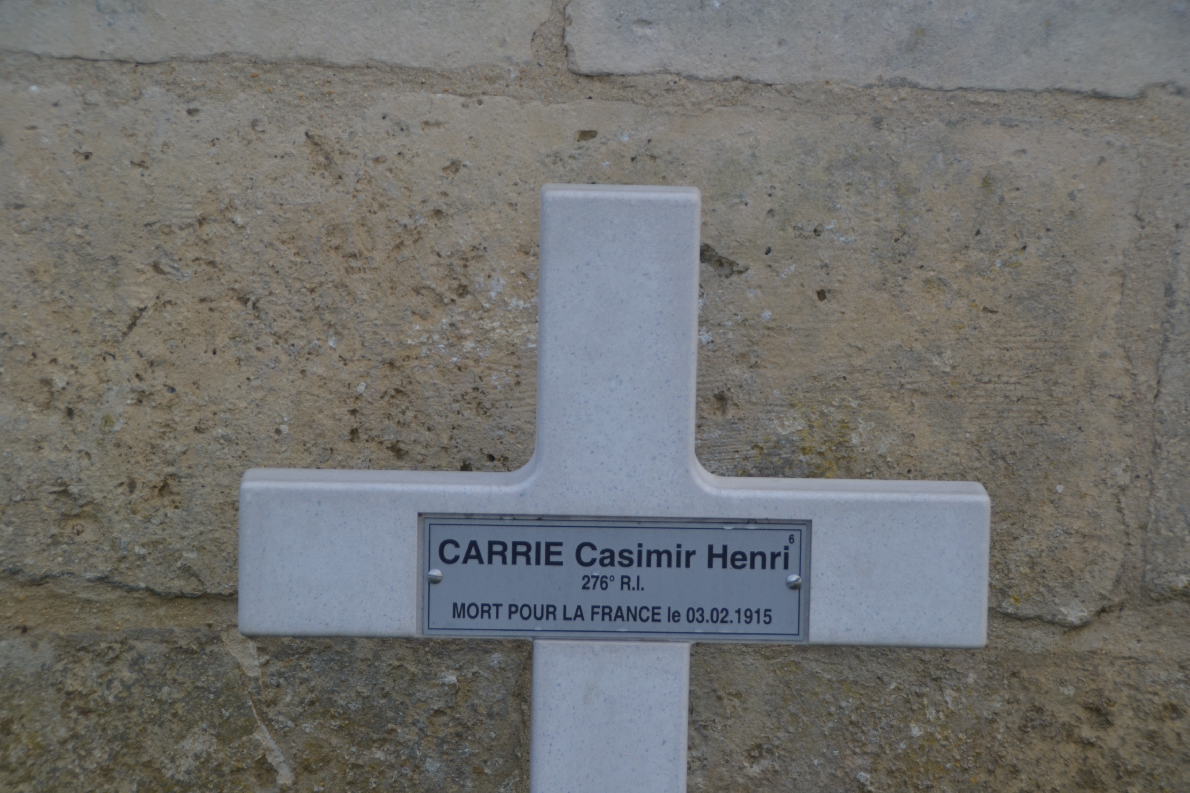 Carrie Casimir Henri sépulture à Vénizel (Aisne)
