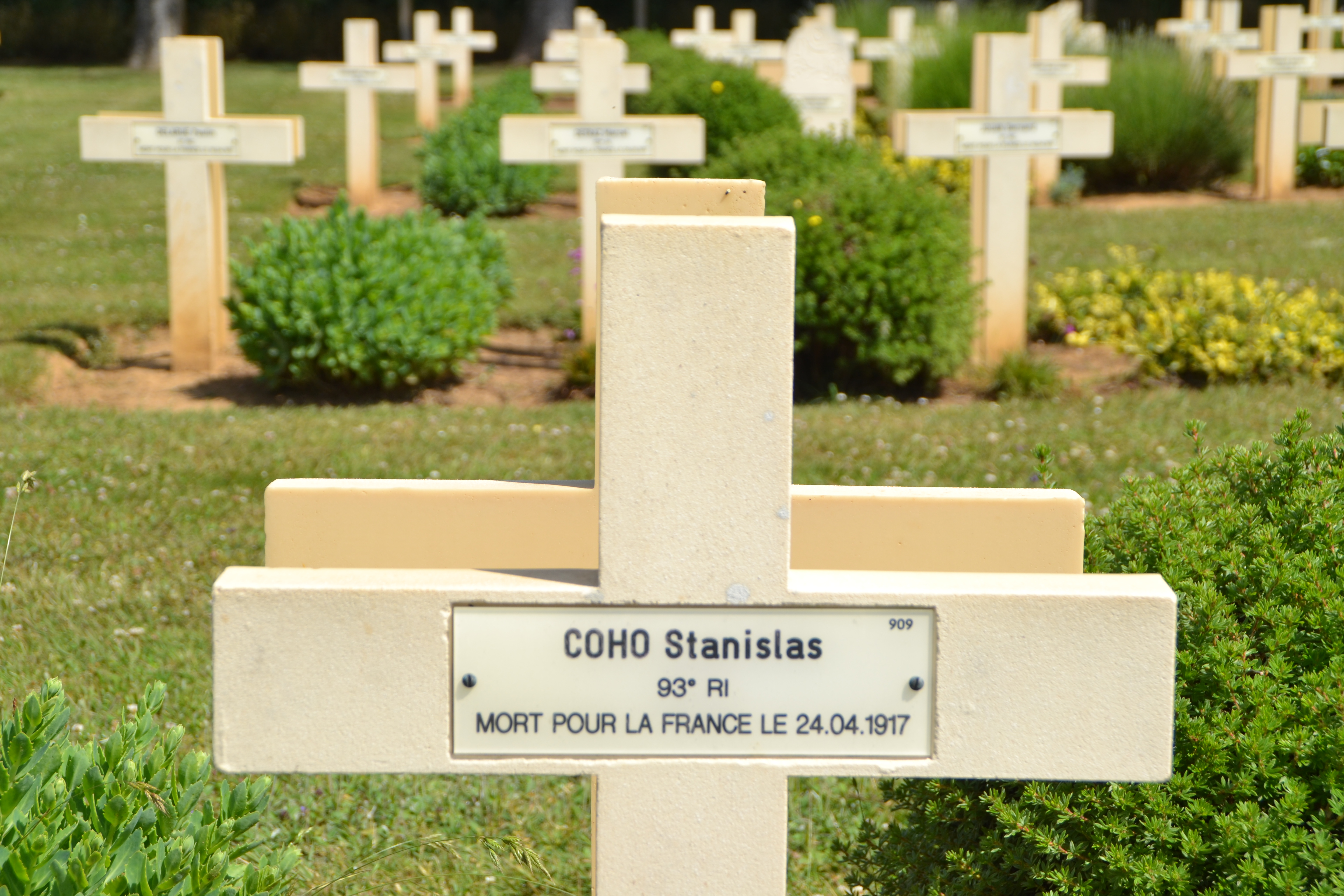 Coho Stanislas sépulture à Cerny-en-Laonnois (Aisne)