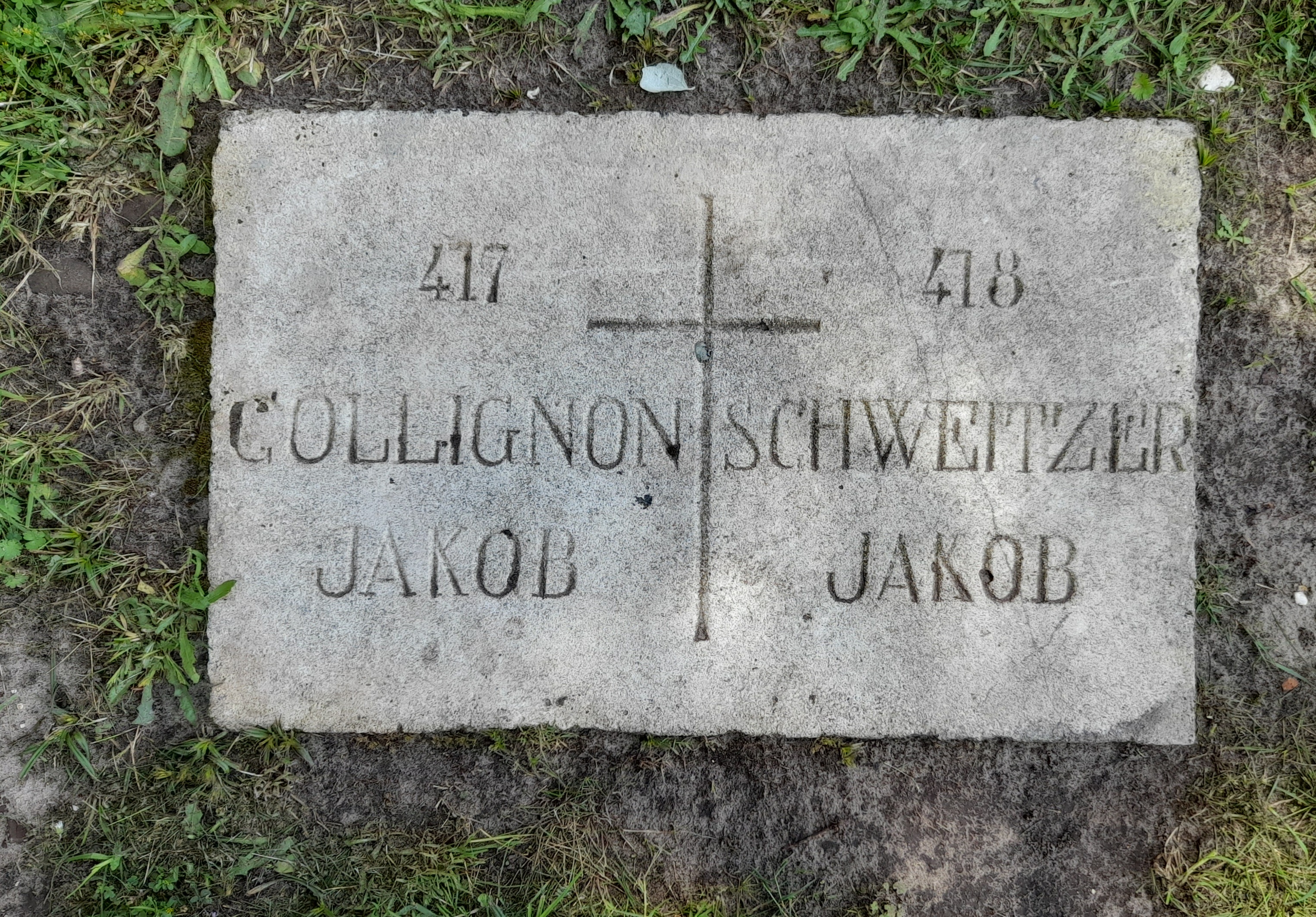 Schweitzer Jakob sépulture à Montaigu II (02) 