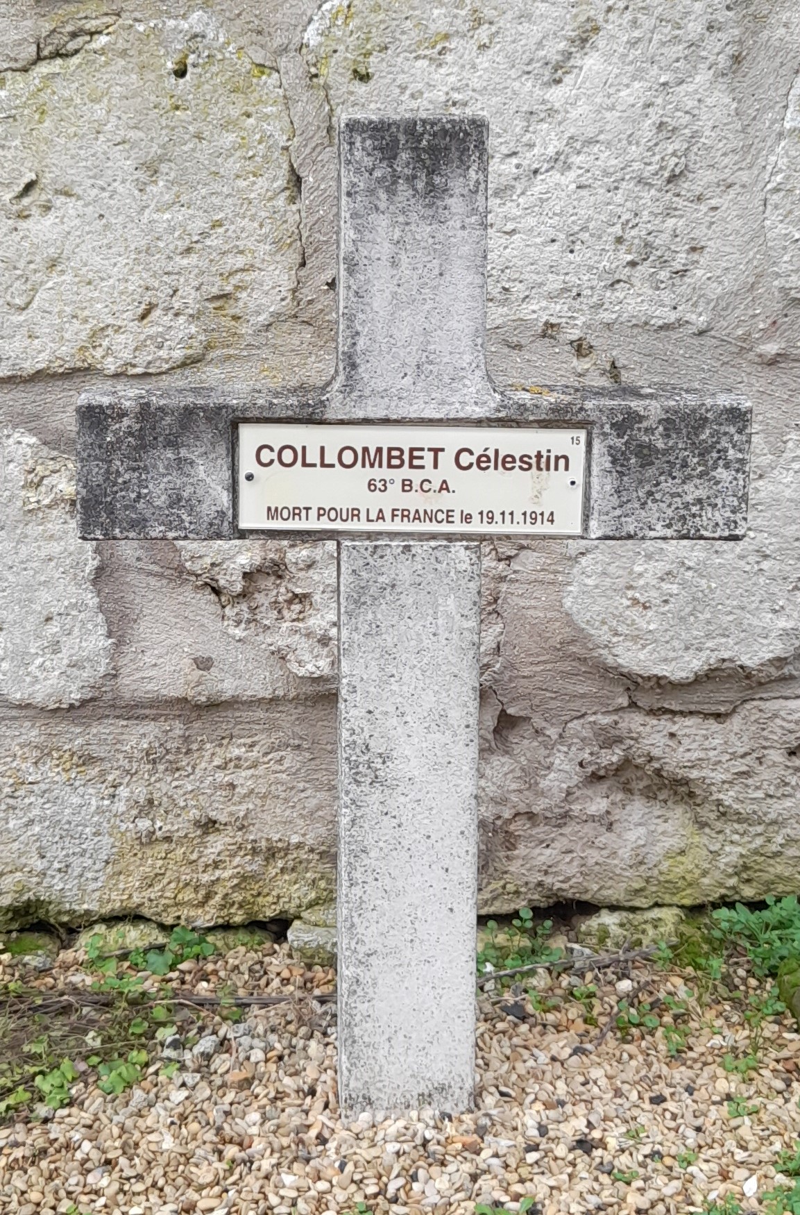 Collombet Célestin sépulture à Bucy-le-Long Sainte Marguerite (02)