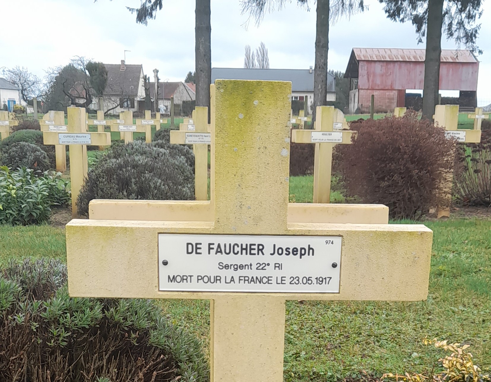 De Faucher Joseph sépulture à Cerny en Laonnois (02)