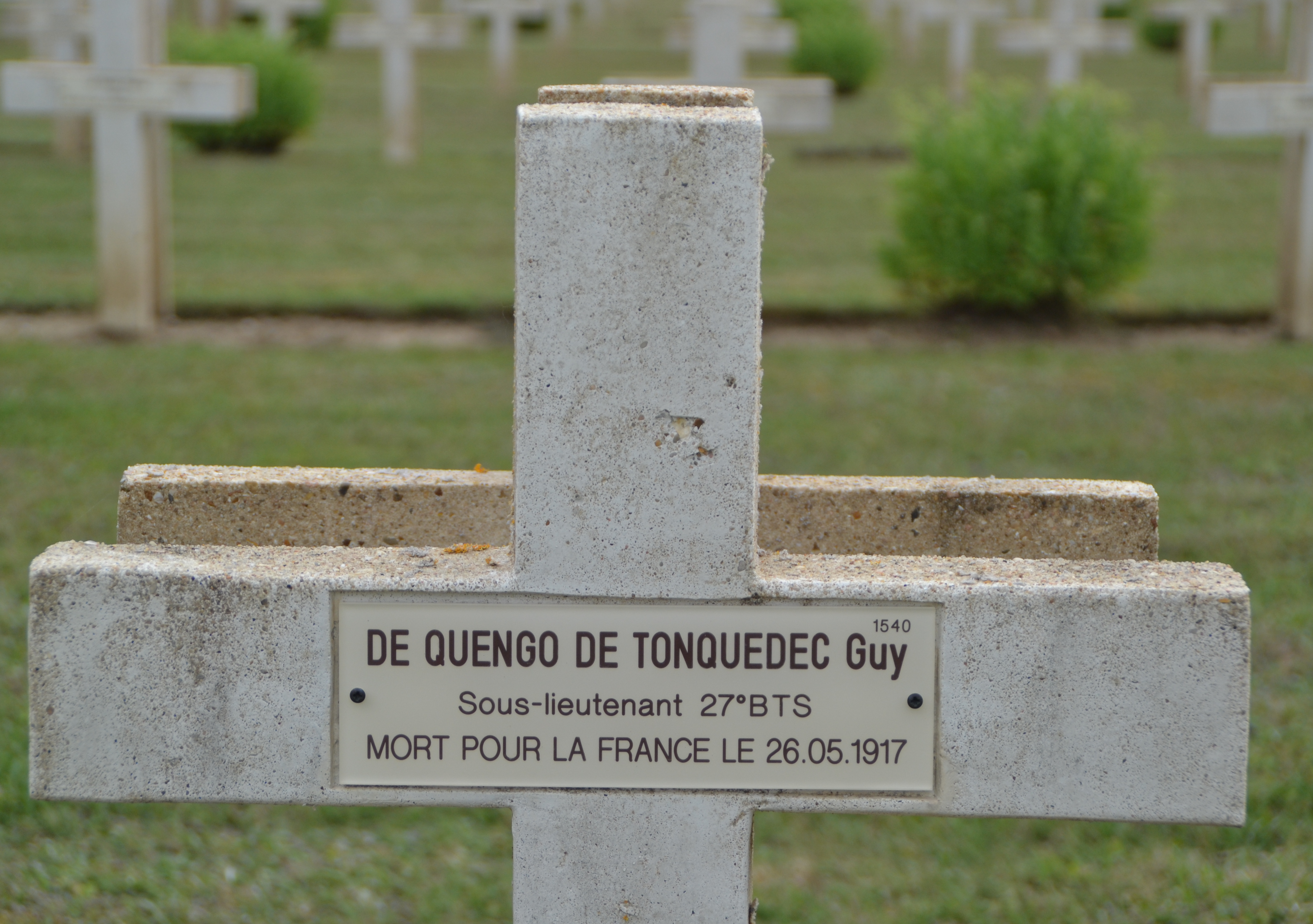 De Quengo de Tonguedec Guy Joachim Marie sépulture à Soupir 1 (Aisne)