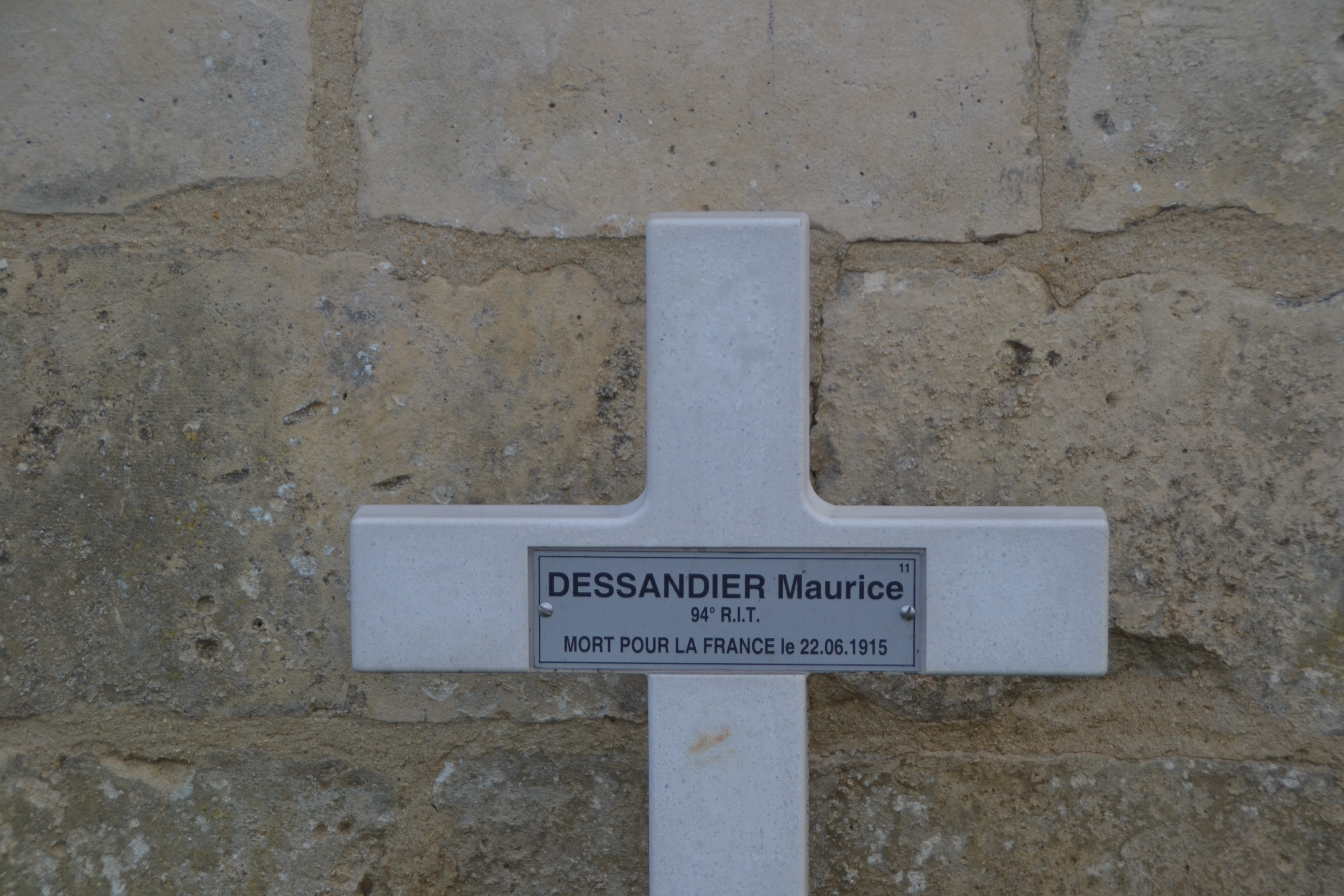 Dessandier Maurice sépulture à Vénizel (Aisne)