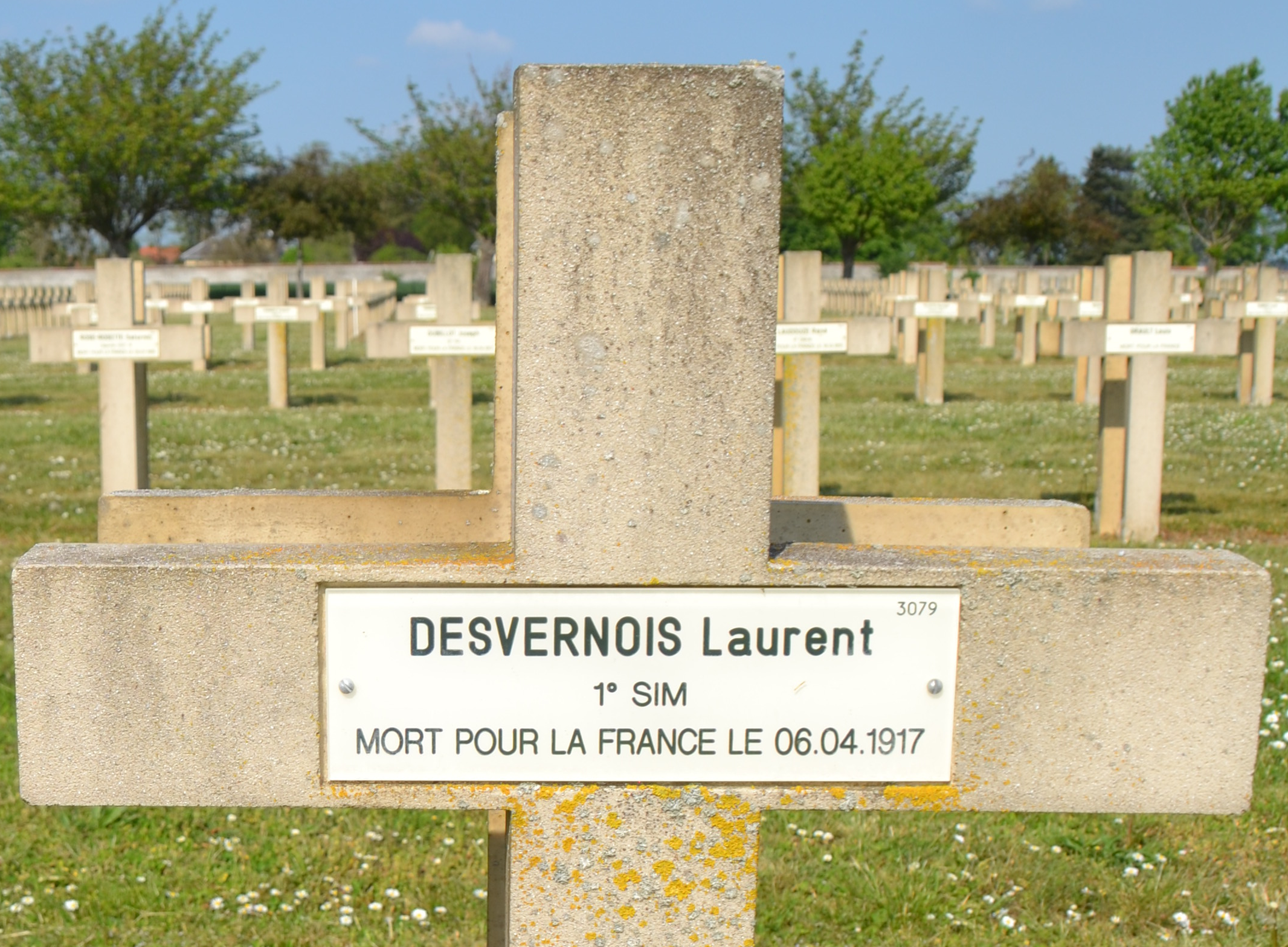 Desvernois Laurent sépulture à Pontavert (Aisne)