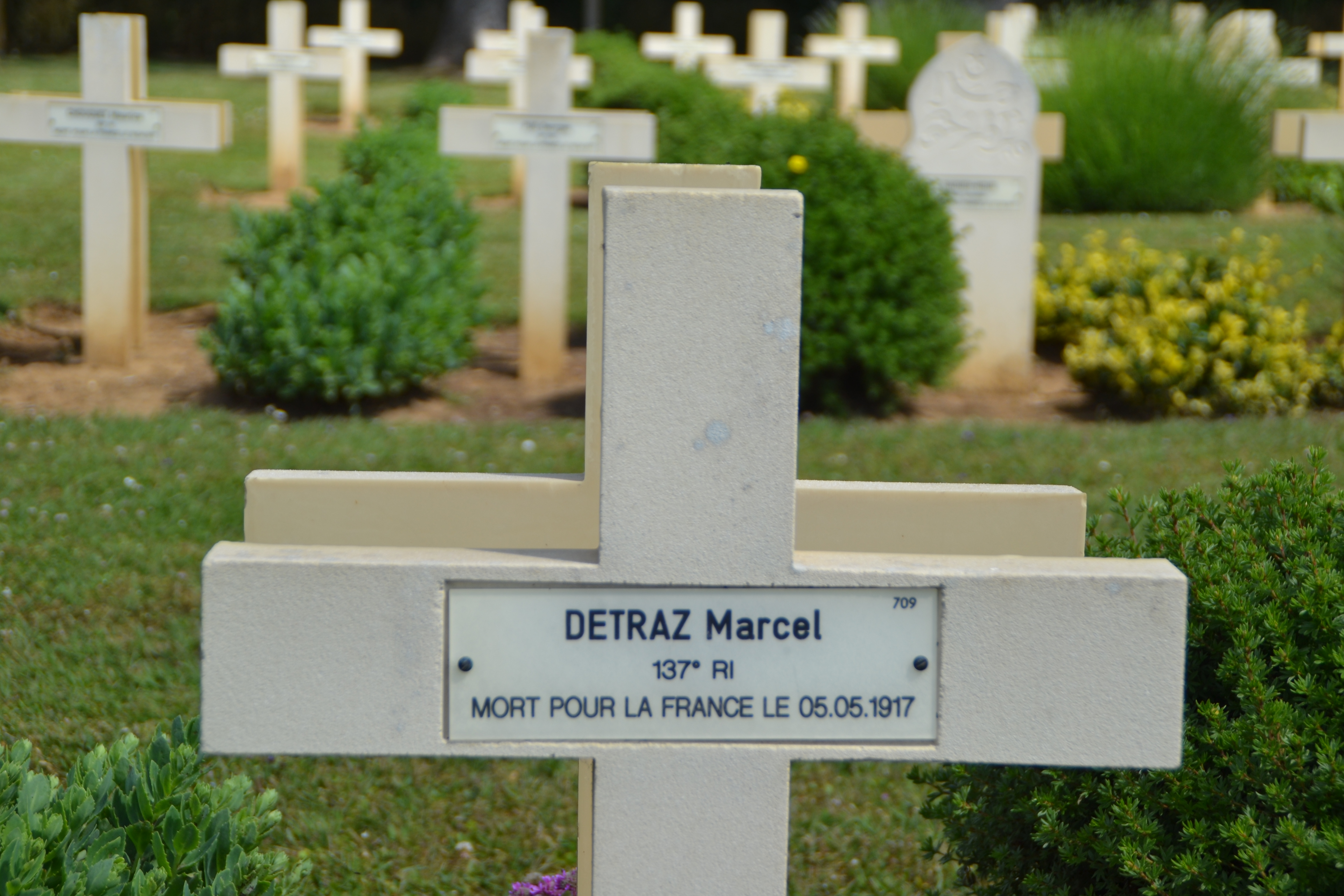 Detraz Marcel Léon sépulture à Cerny-en-Laonnois (Aisne)