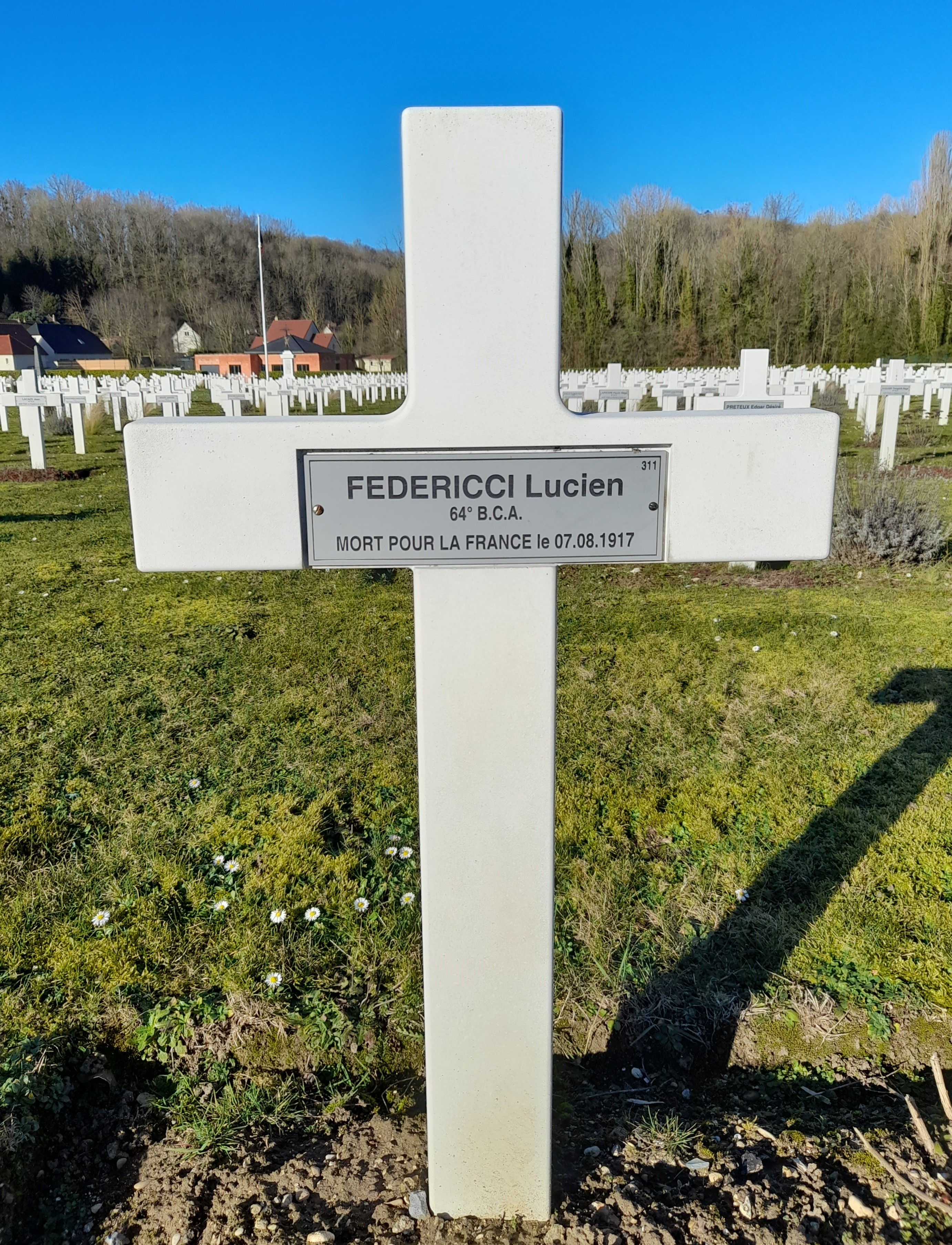 Fedéricci Lucien sépulture à Vailly-sur-Aisne (Aisne)
