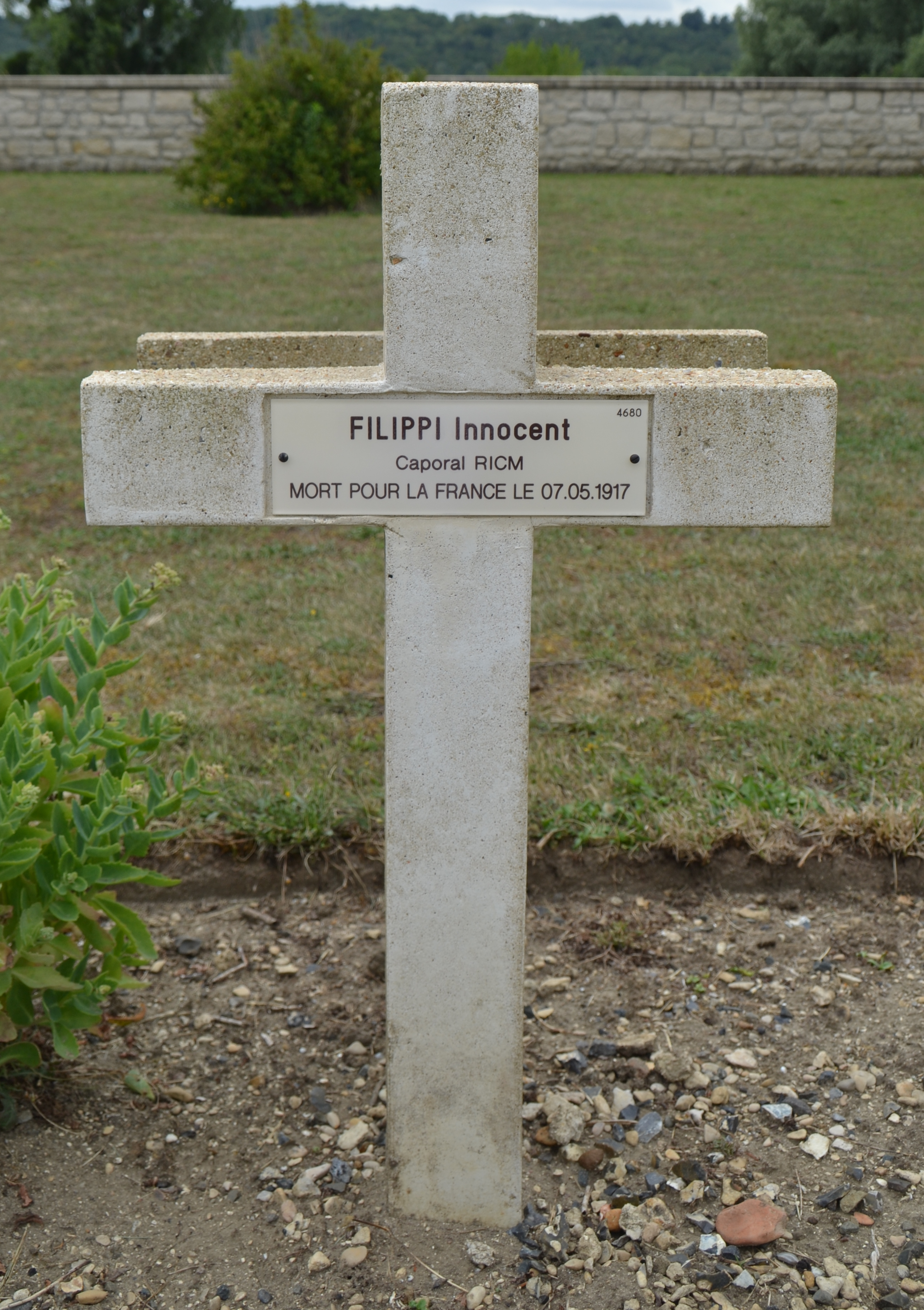 Filippi Innocent sépulture à Soupir 1 (Aisne)