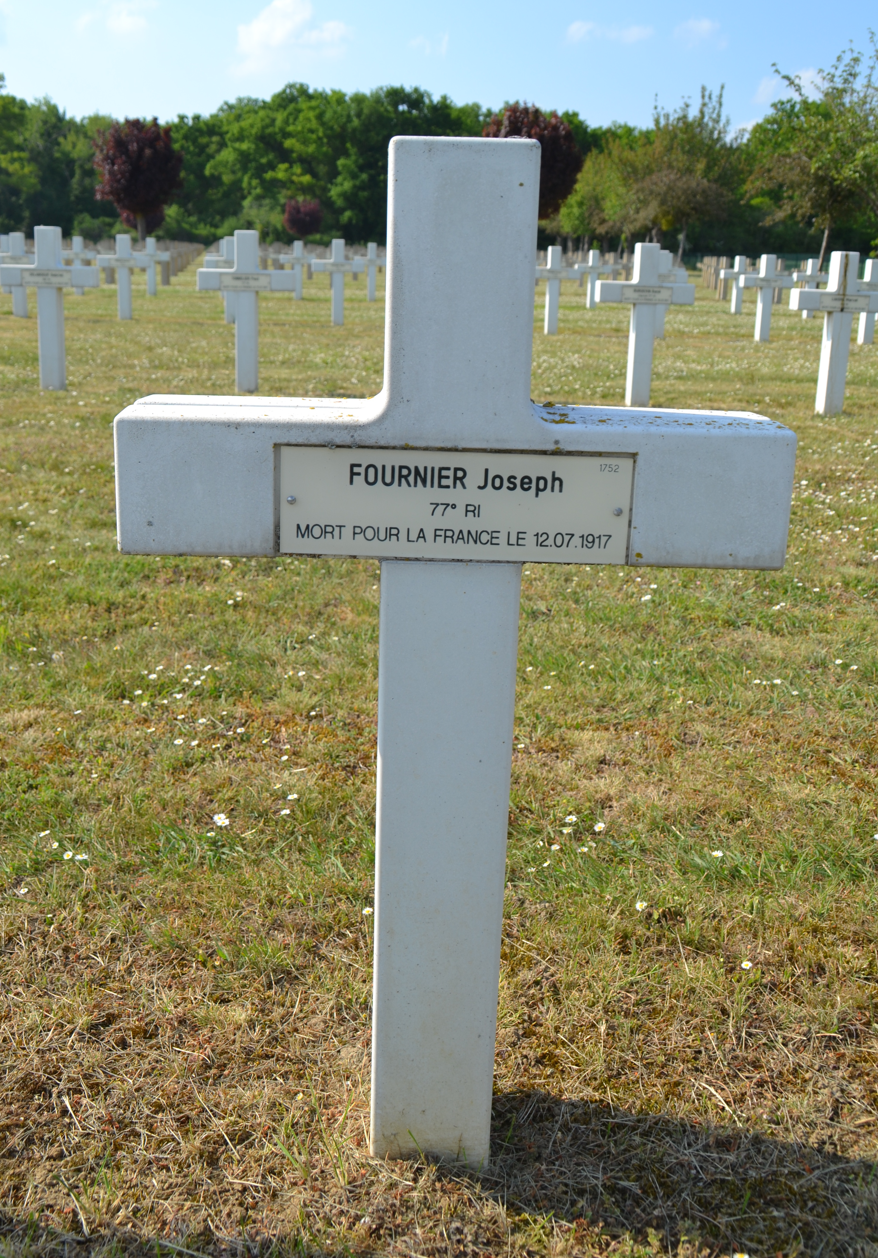 Fournier Joseph sépulture à Pontavert (Aisne)