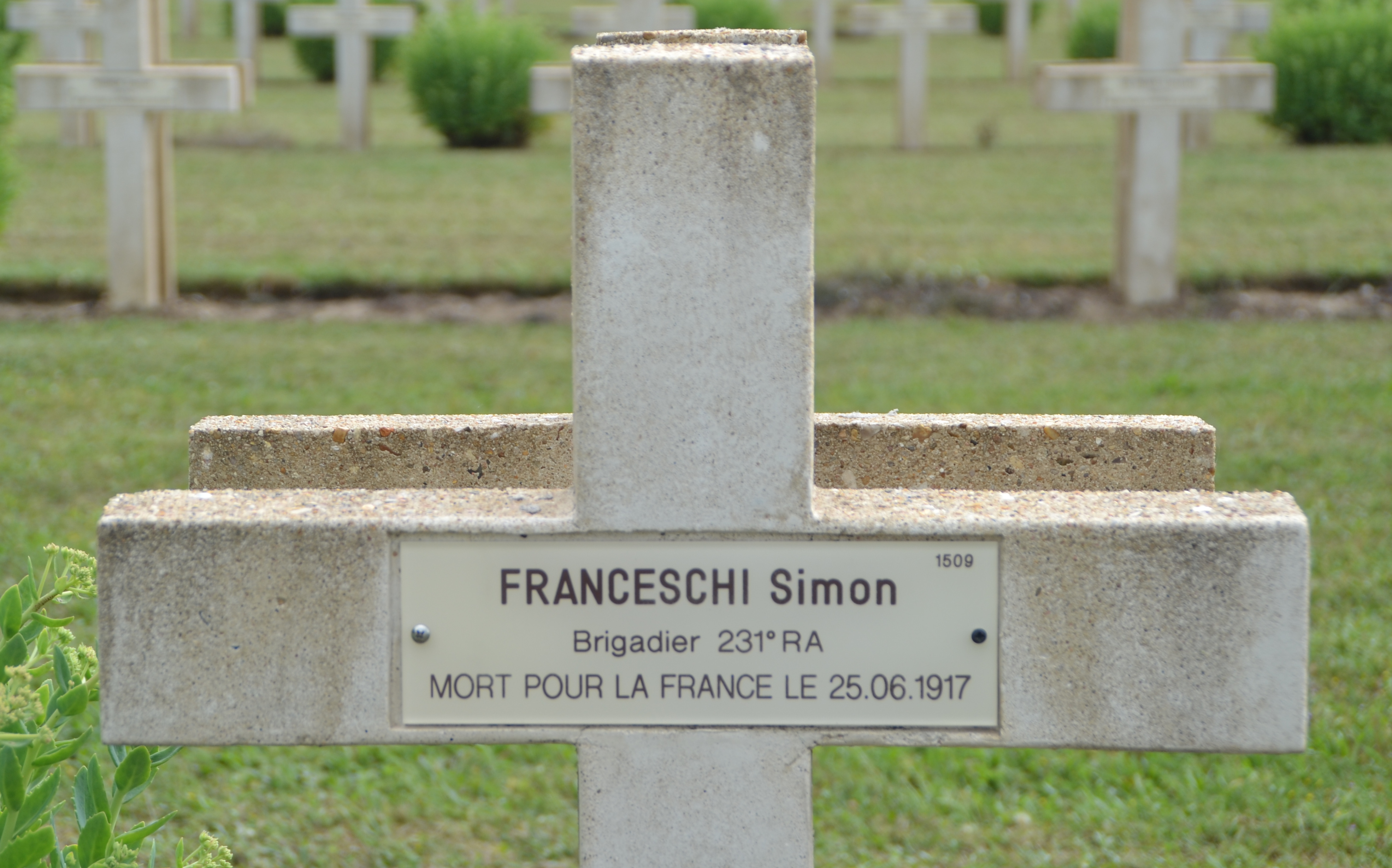 Franceschi Simon sépulture à Soupir 1 (Aisne)