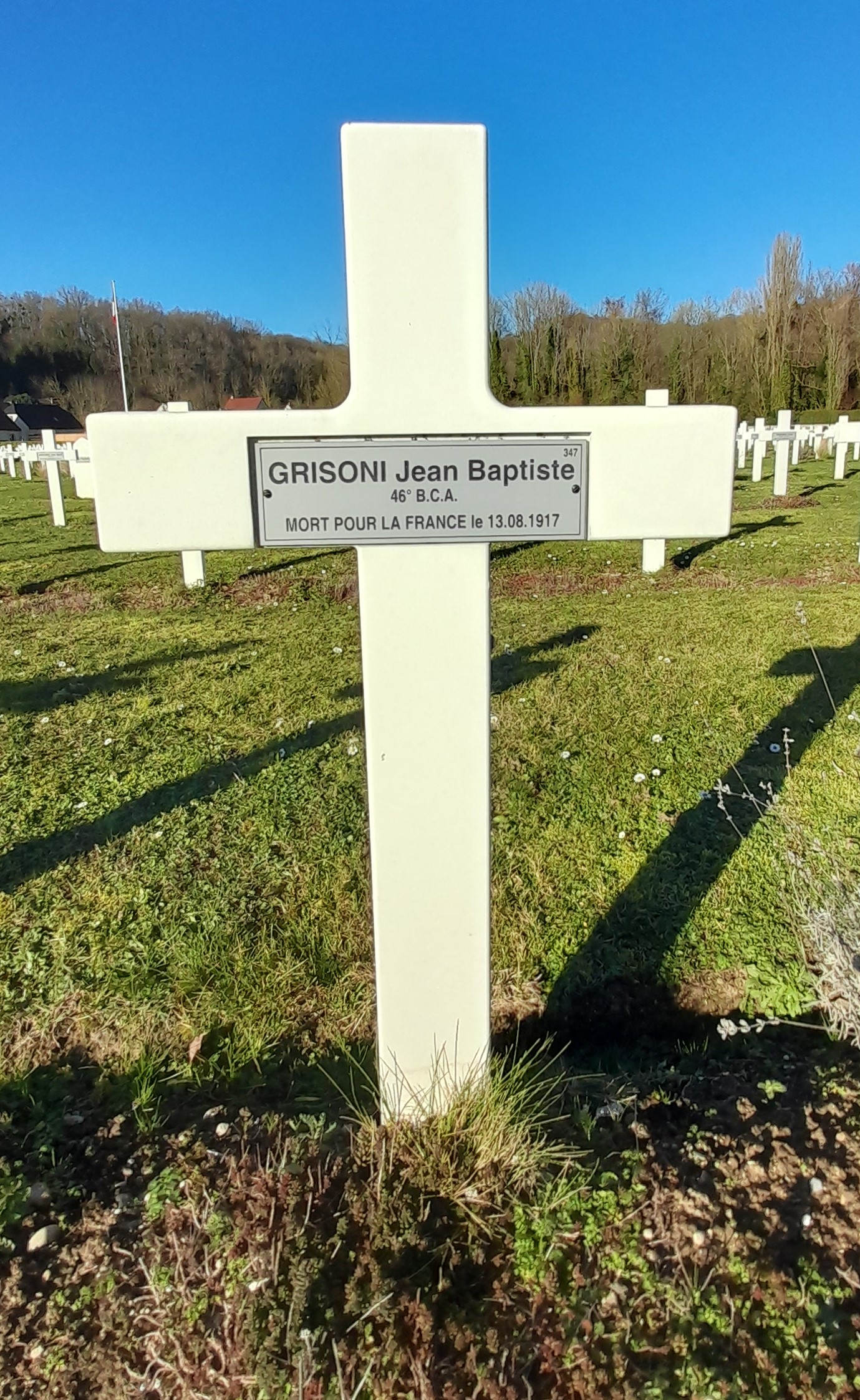 Grisoni Jean Baptiste sépulture à Vailly-sur-Aisne (Aisne)