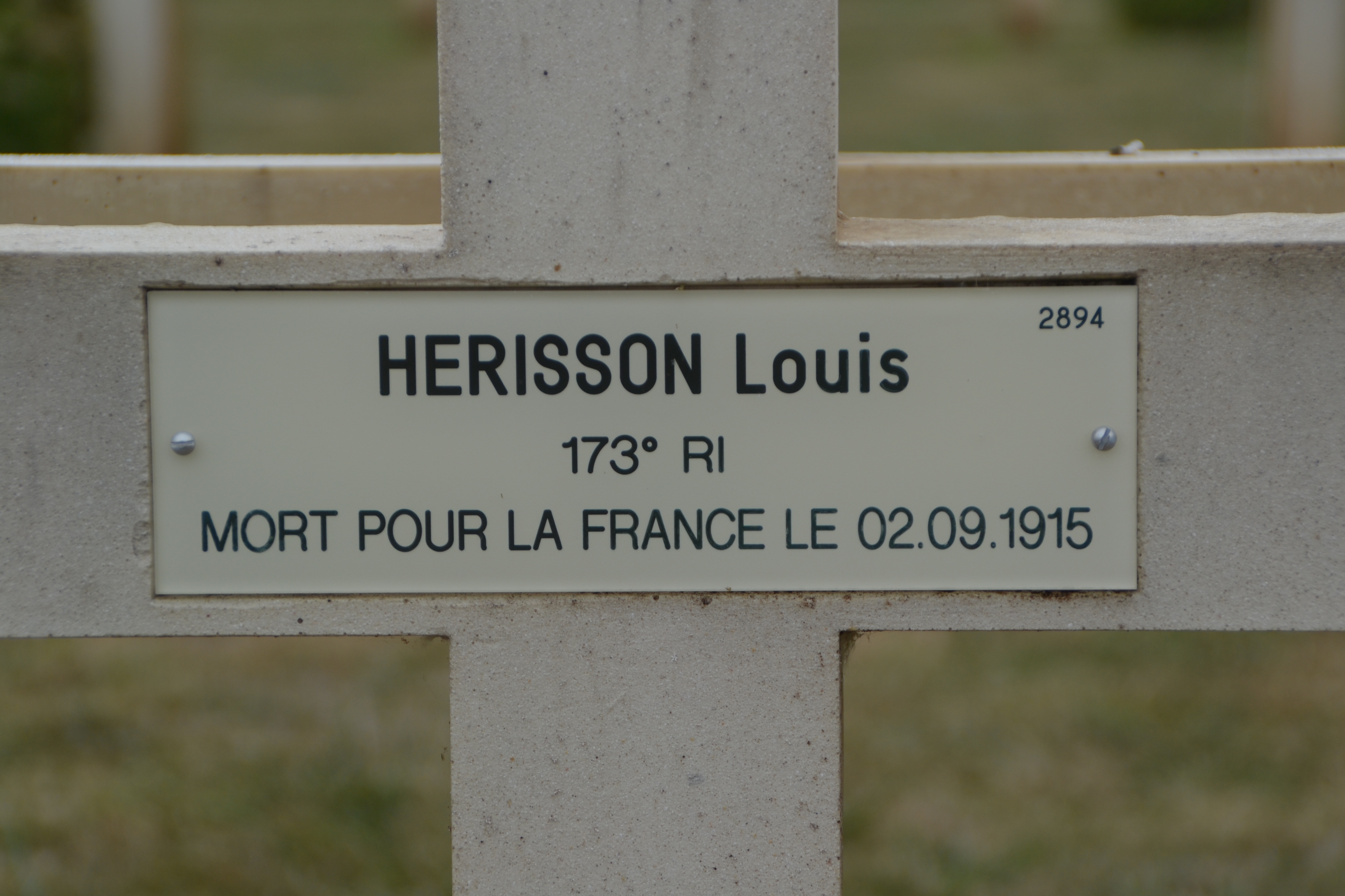 Hérisson Louis sépulture à Pontavert
