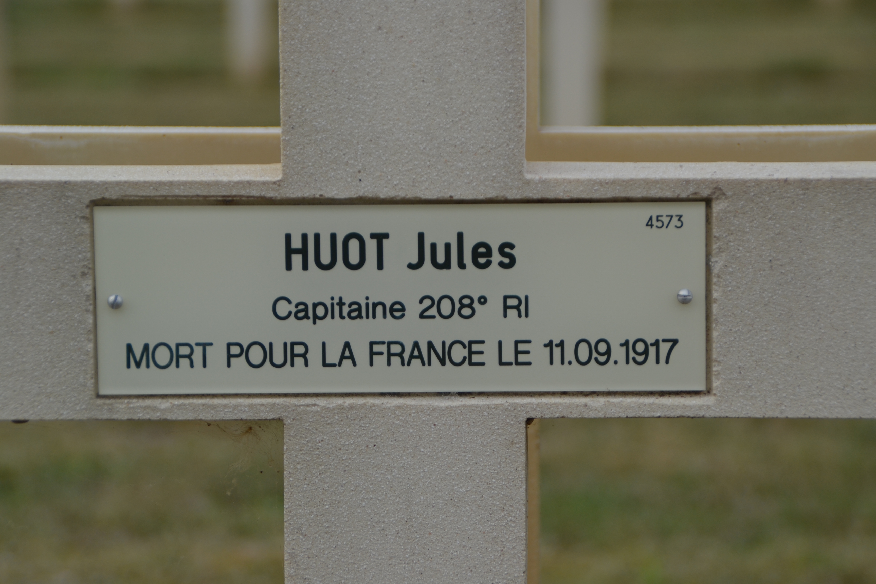 Huot Jules Ernest sépulture à Pontavert
