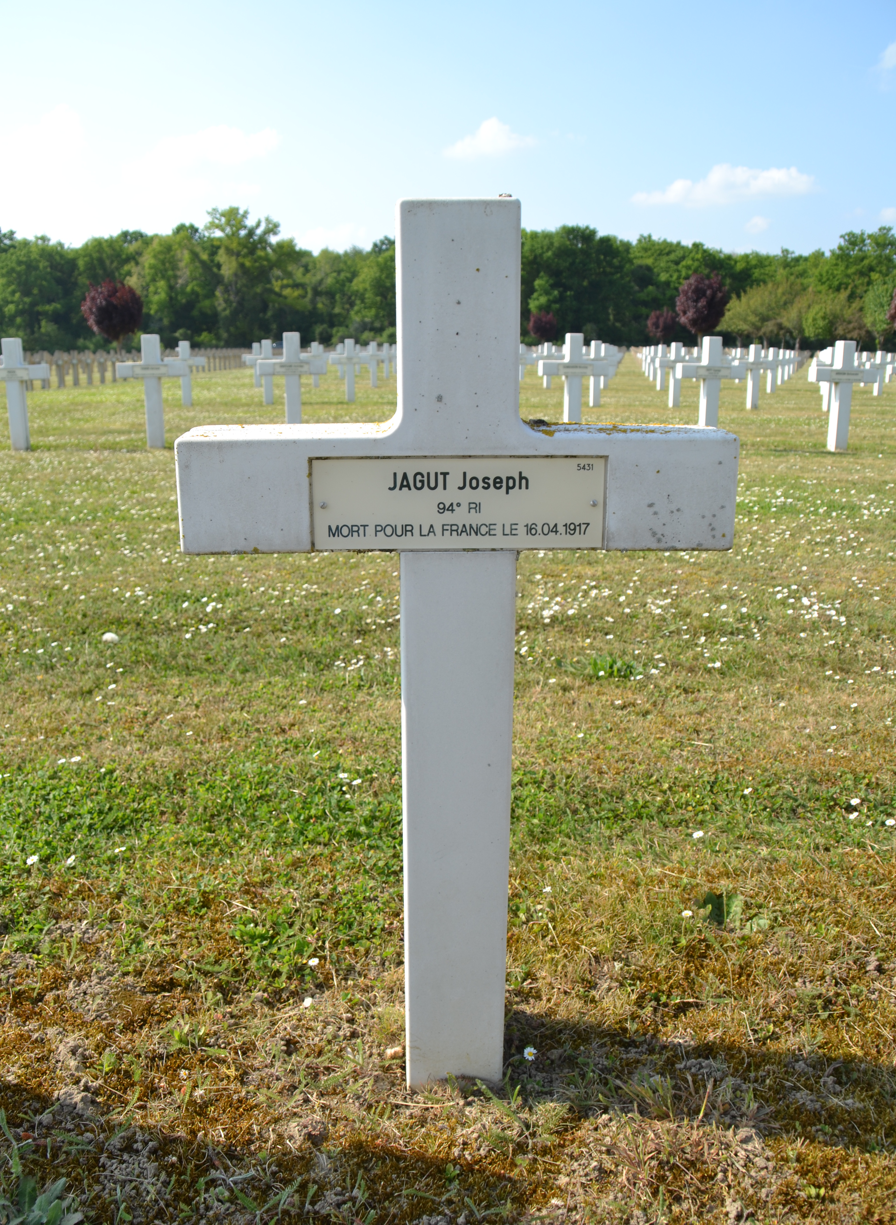Jagut Joseph sépulture à Pontavert (Aisne)