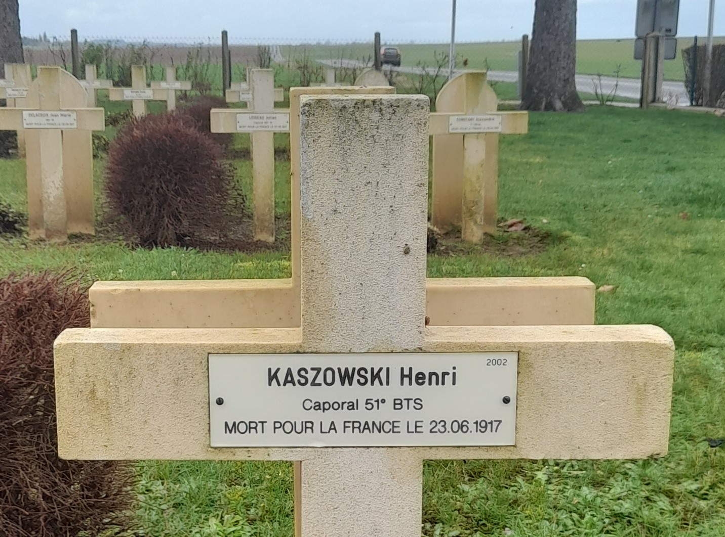 Kaszowki Henri Waldimir sépulture à Cerny en Laonnois (02)