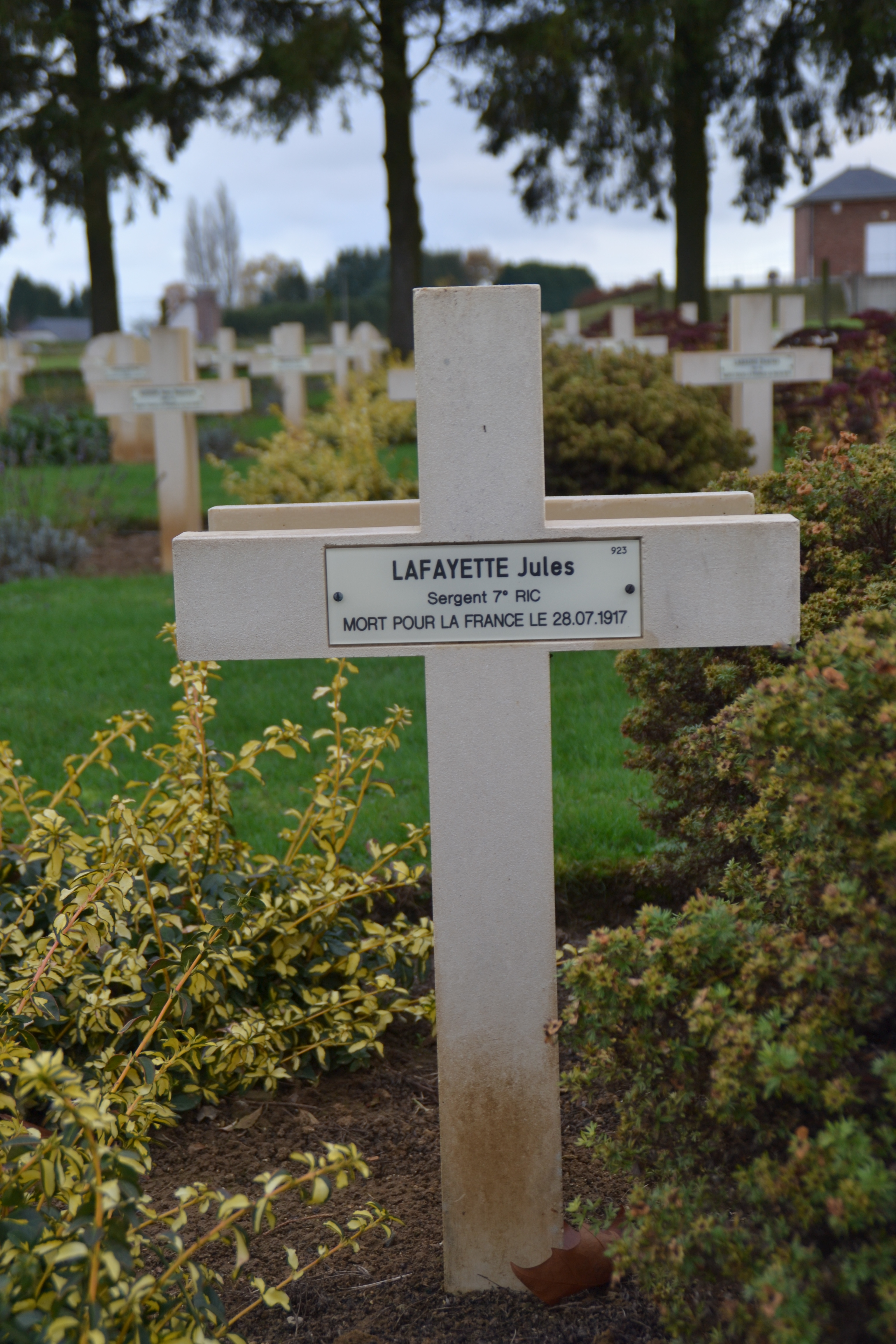 Lafayette Jules sépulture à Cerny en Laonnois