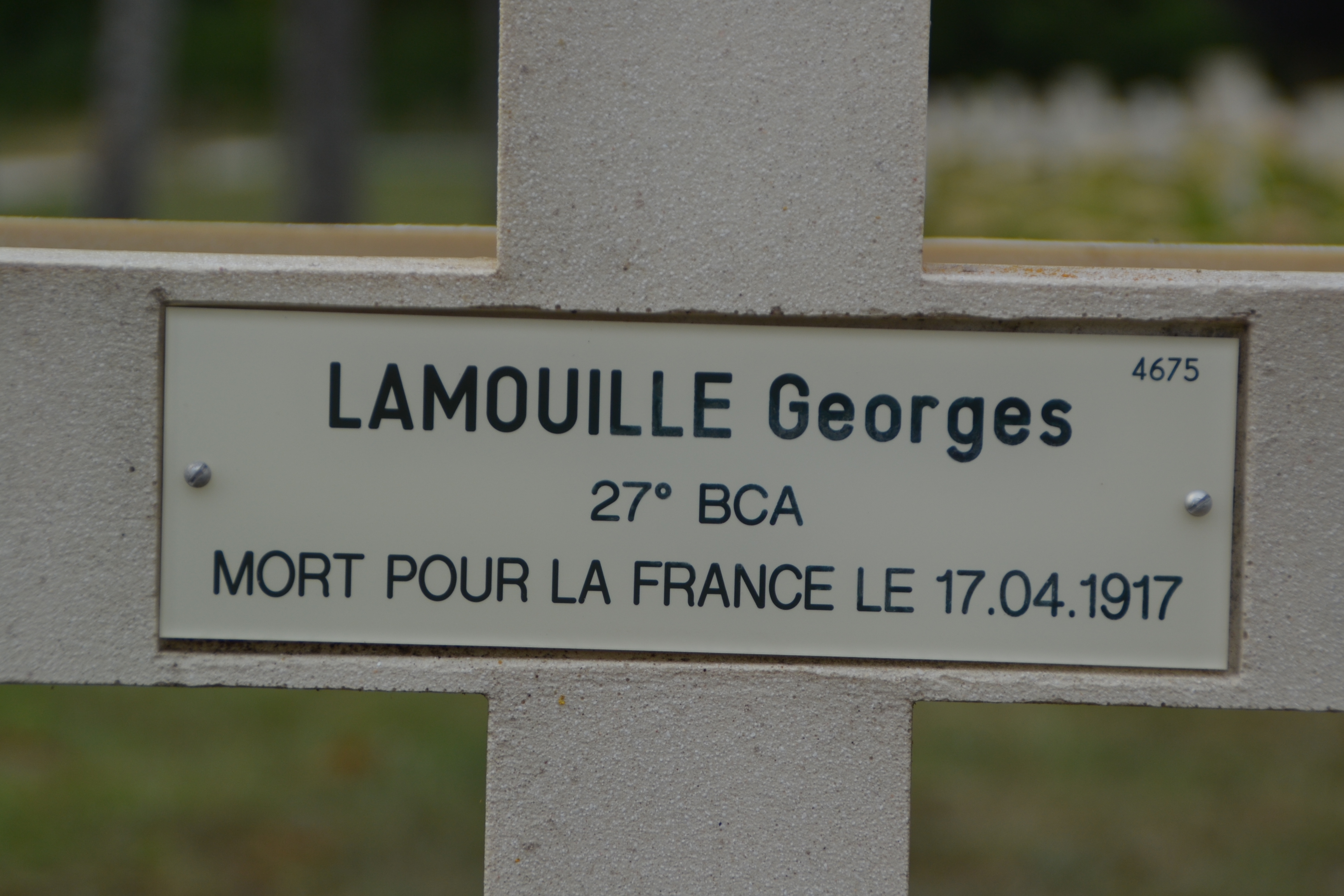 Lamouille Georges Félix sépulture à Pontavert