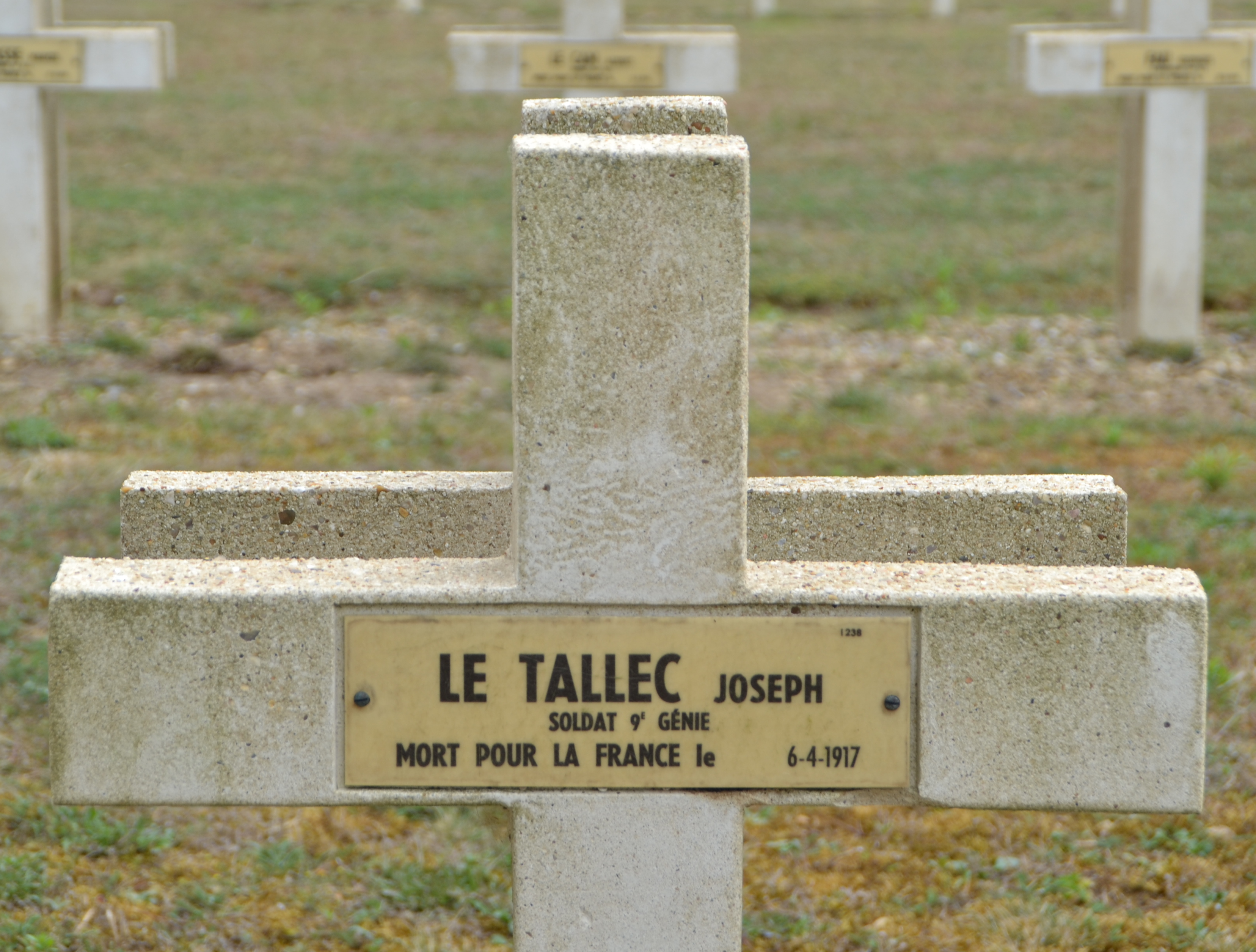 Le Tallec Joseph sépulture à Soupir 2 (Aisne)