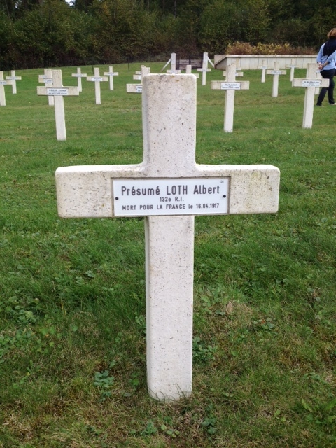 Loth Albert Louis sépulture à Vauxaillon octobre 2014