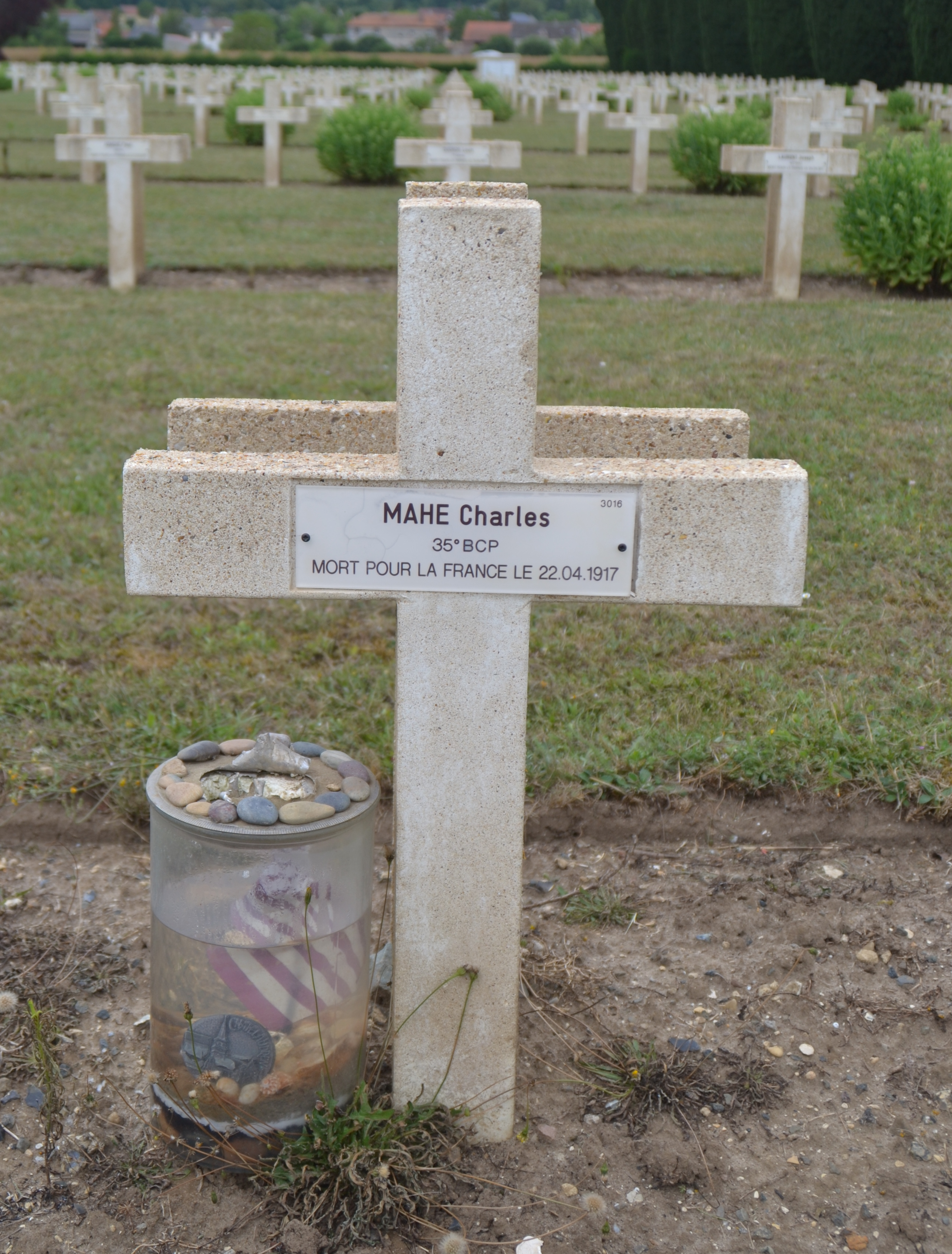 Mahé Charles sépulture à Soupir 1 (Aisne)