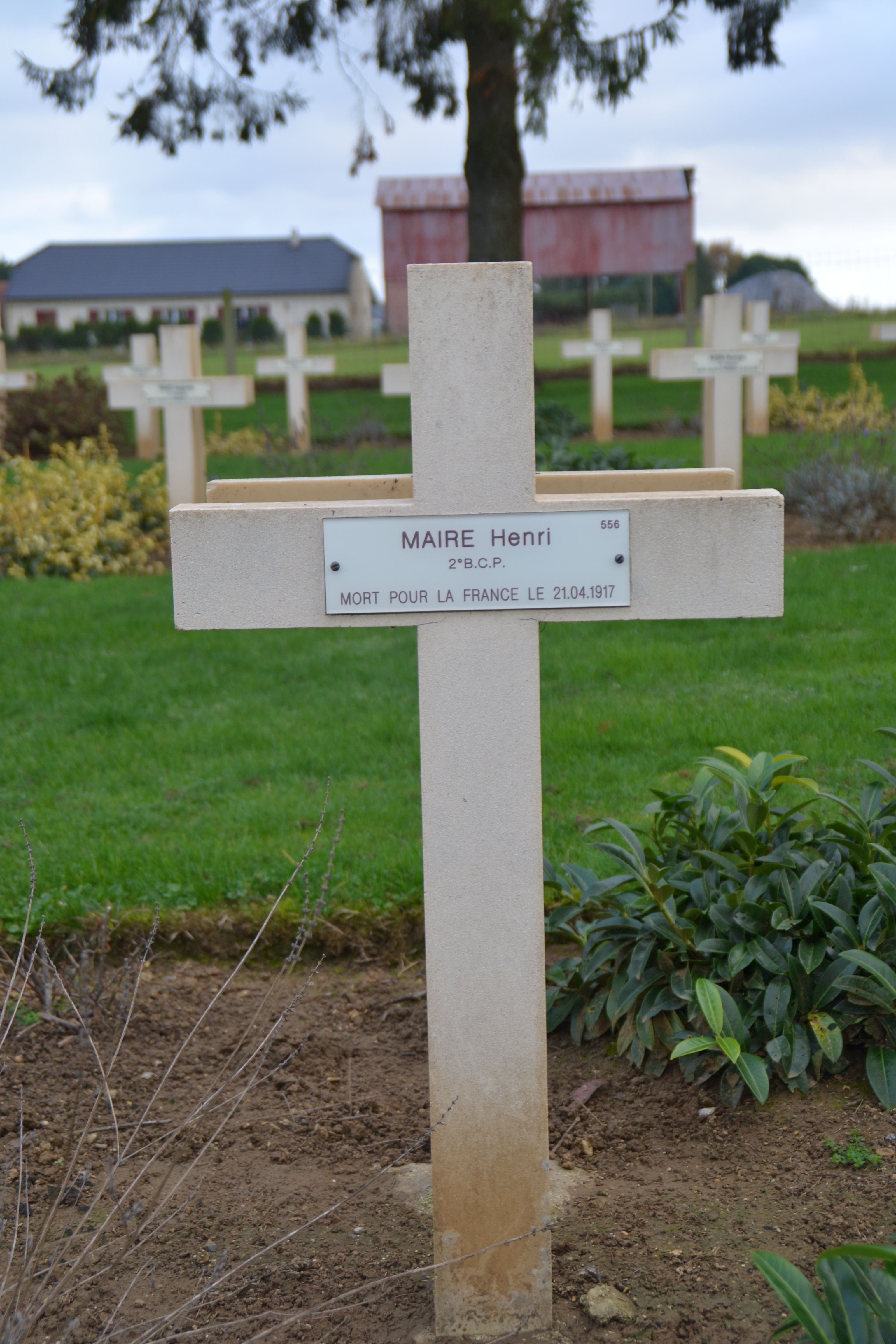 Maire Henri, sépulture de ce combattant à Cerny en Laonnois
