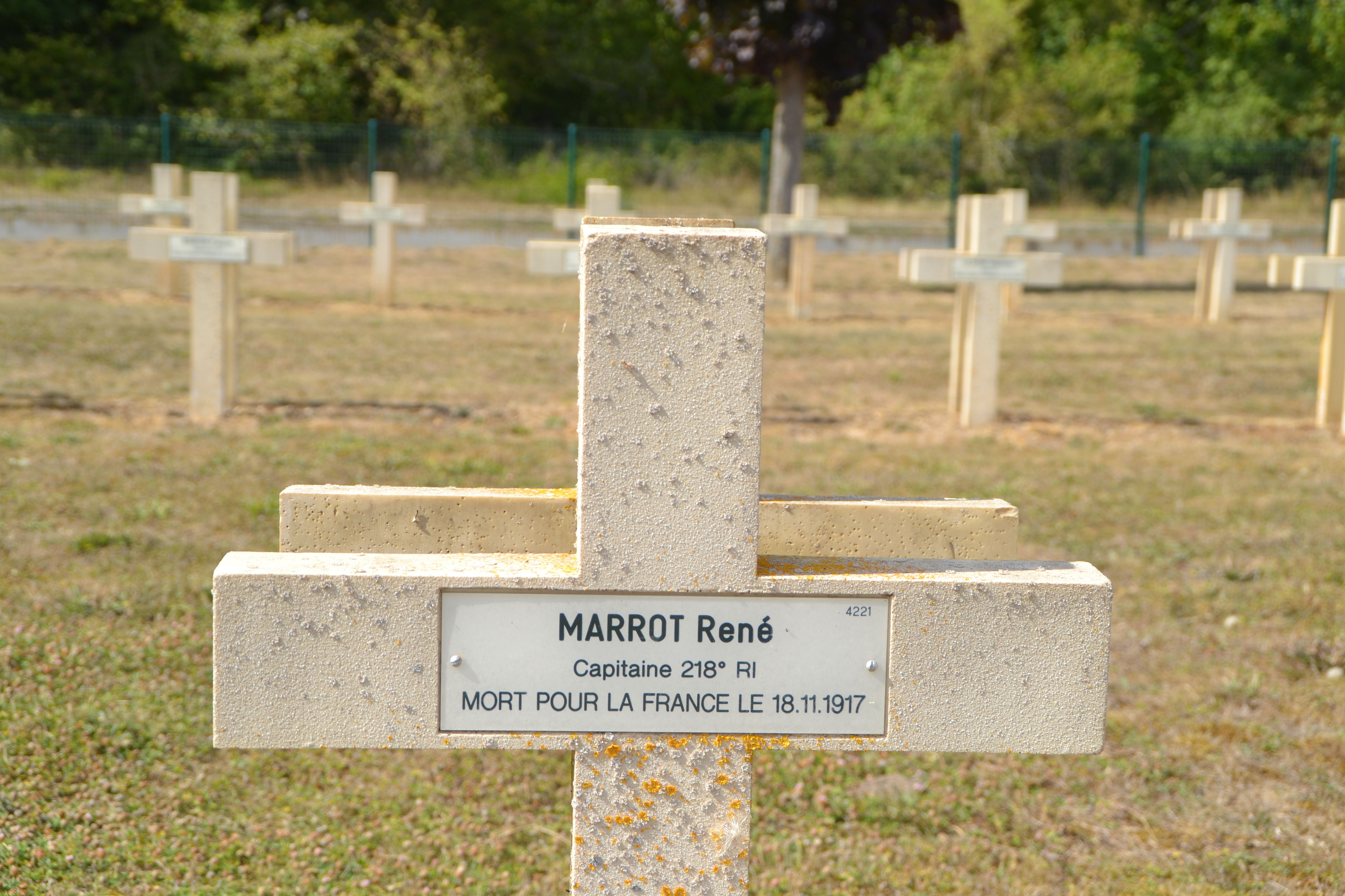 Marrot René sépulture à Pontavert (Aisne)