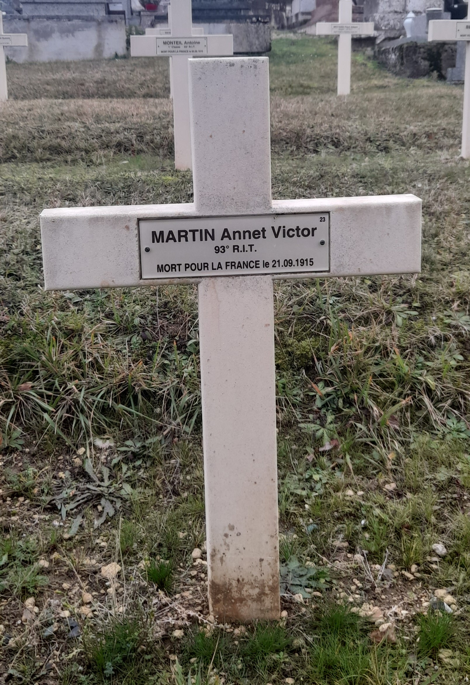 Martin Annet Victor sépulture à Acy (02)