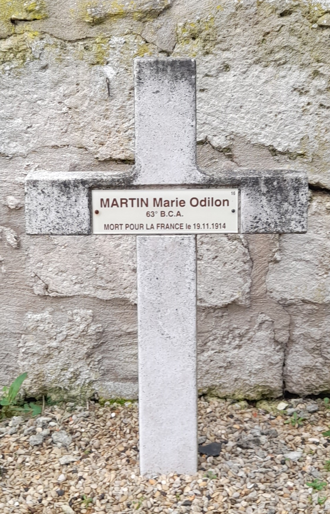 Martin Marie Odilon dit Bouet sépulture à Bucy-le-Long Sainte Marguerite (02)