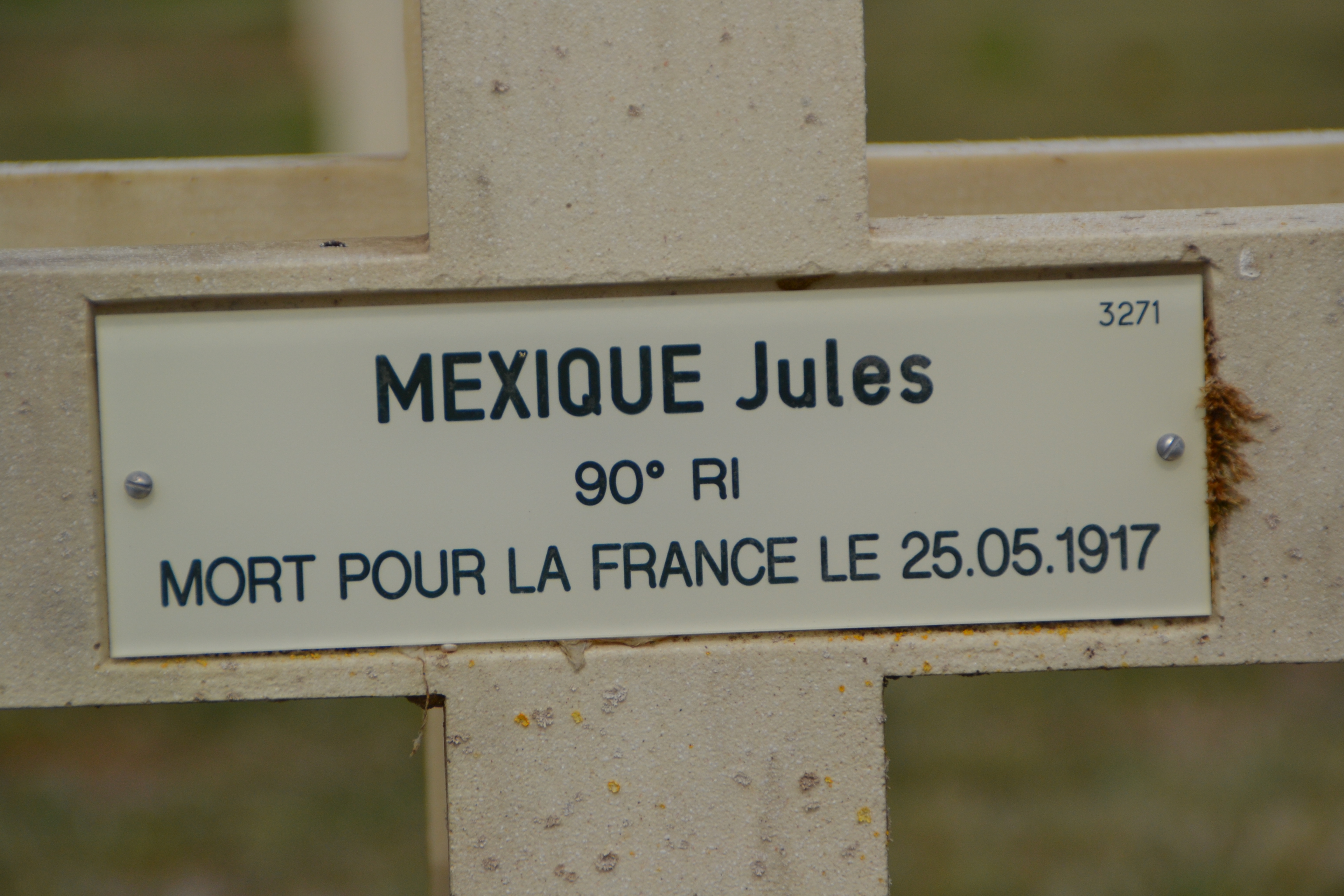 Mexique Jules, sépulture à Pontavert