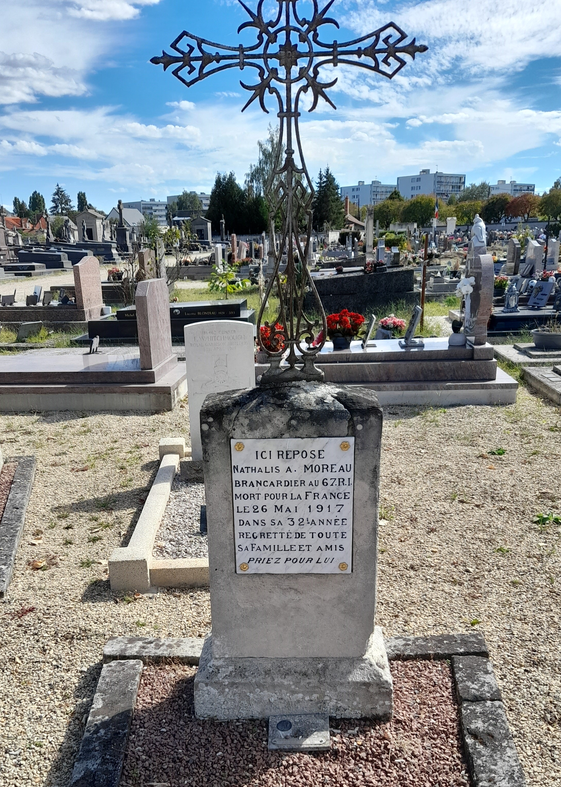Moreau Nathalis Alfred sépulture à Soissons (Aisne)