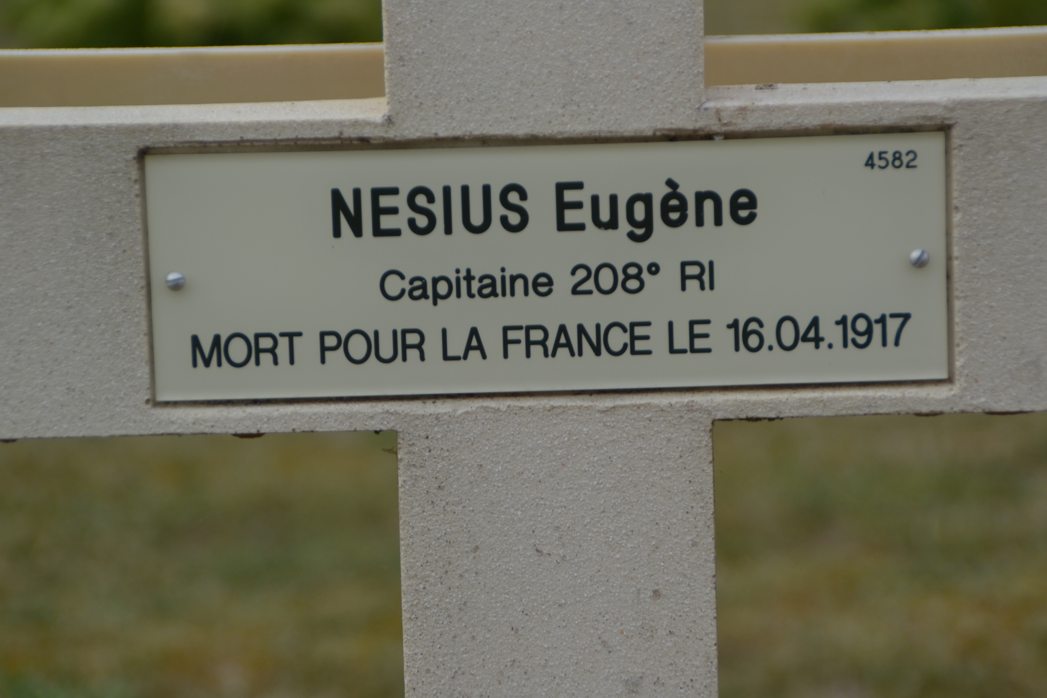 Nesius Eugène, sépulture à Pontavert