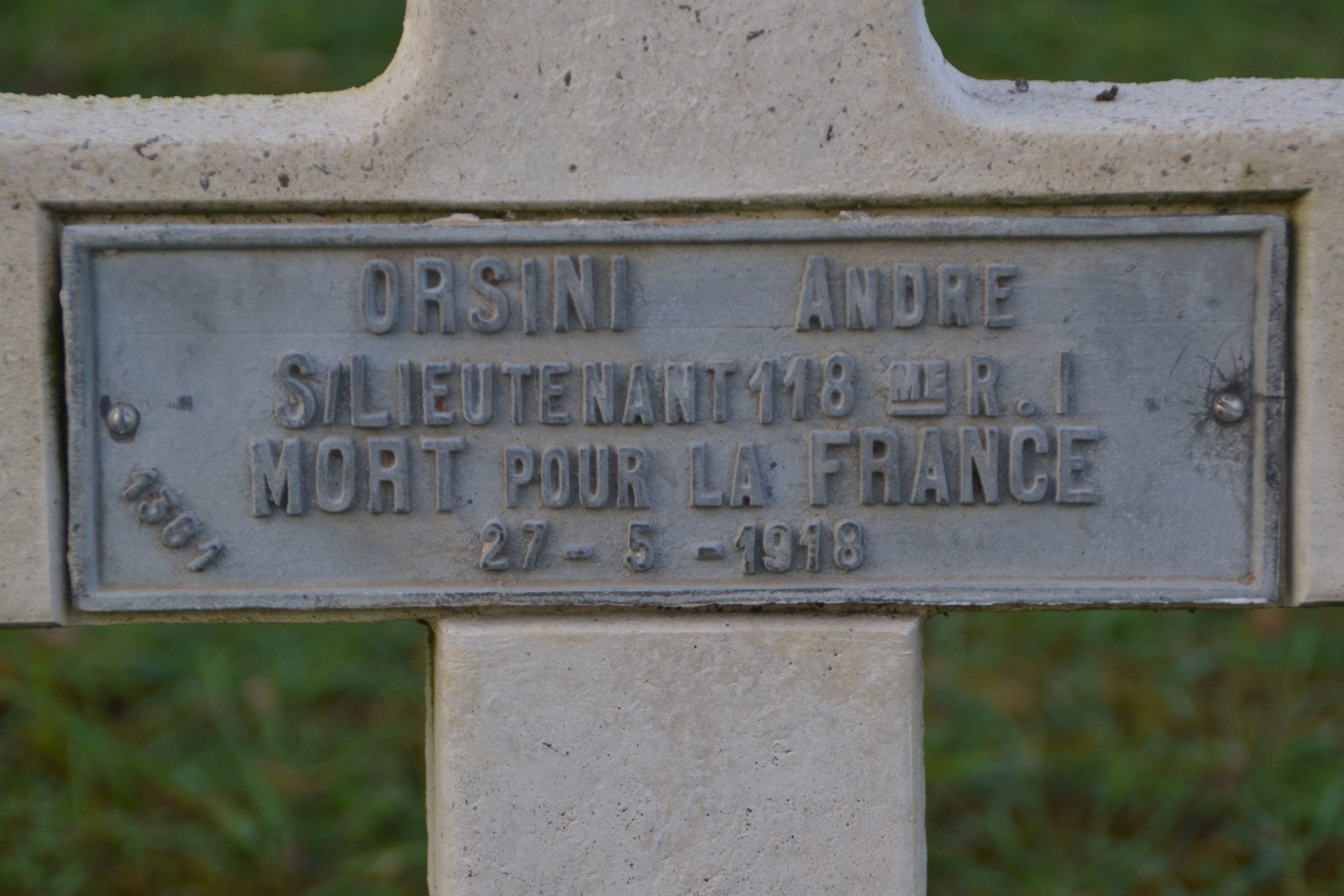 Orsini André sépulture à Craonnelle (Aisne)
