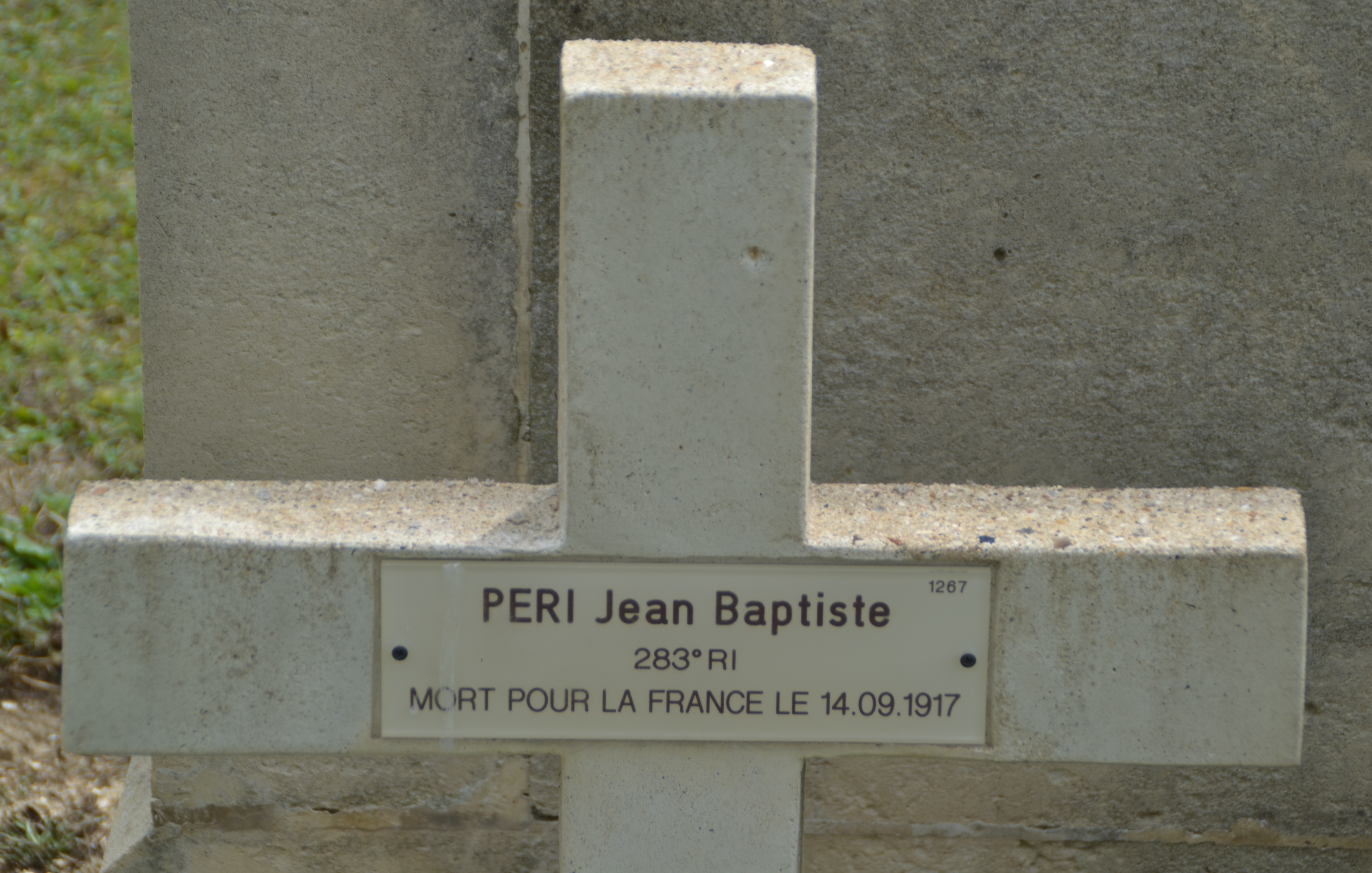 Peri Jean Baptiste sépulture à Soupir 1 (Aisne)