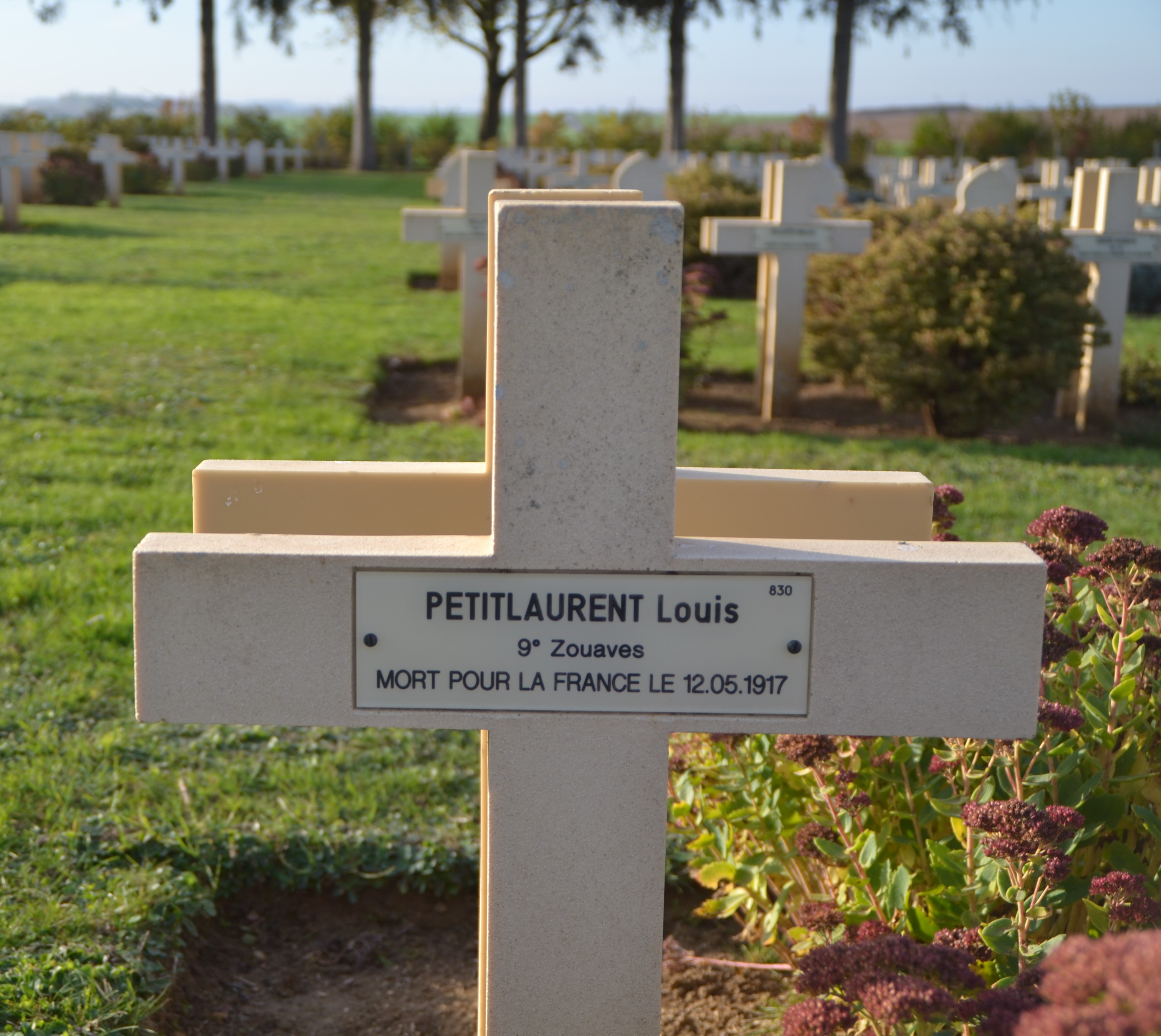 Petitlaurent Louis sépulture à Cerny-en-Lannois (Aisne)