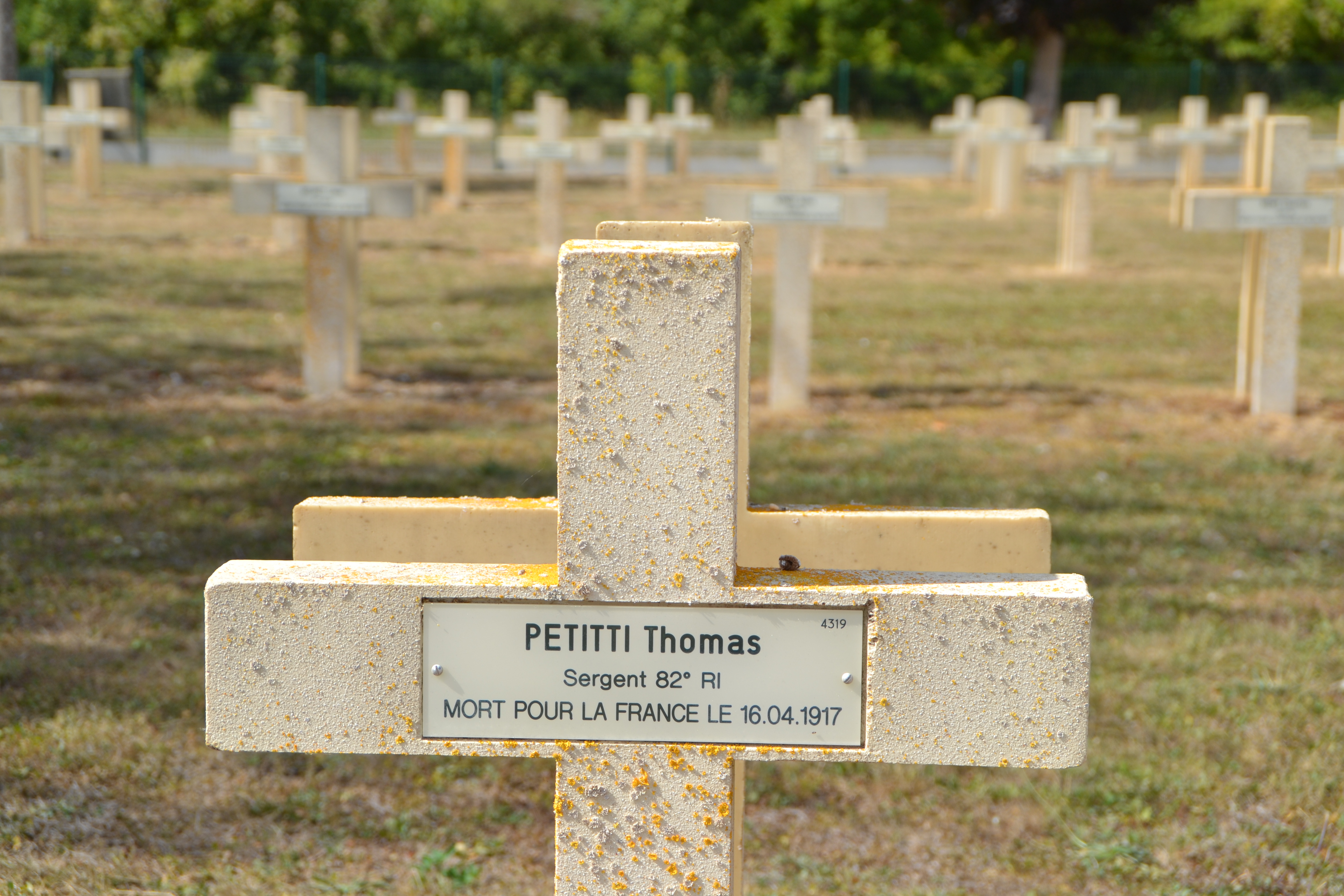 Petitti Thomas Paul sépulture à Pontavert (Aisne)